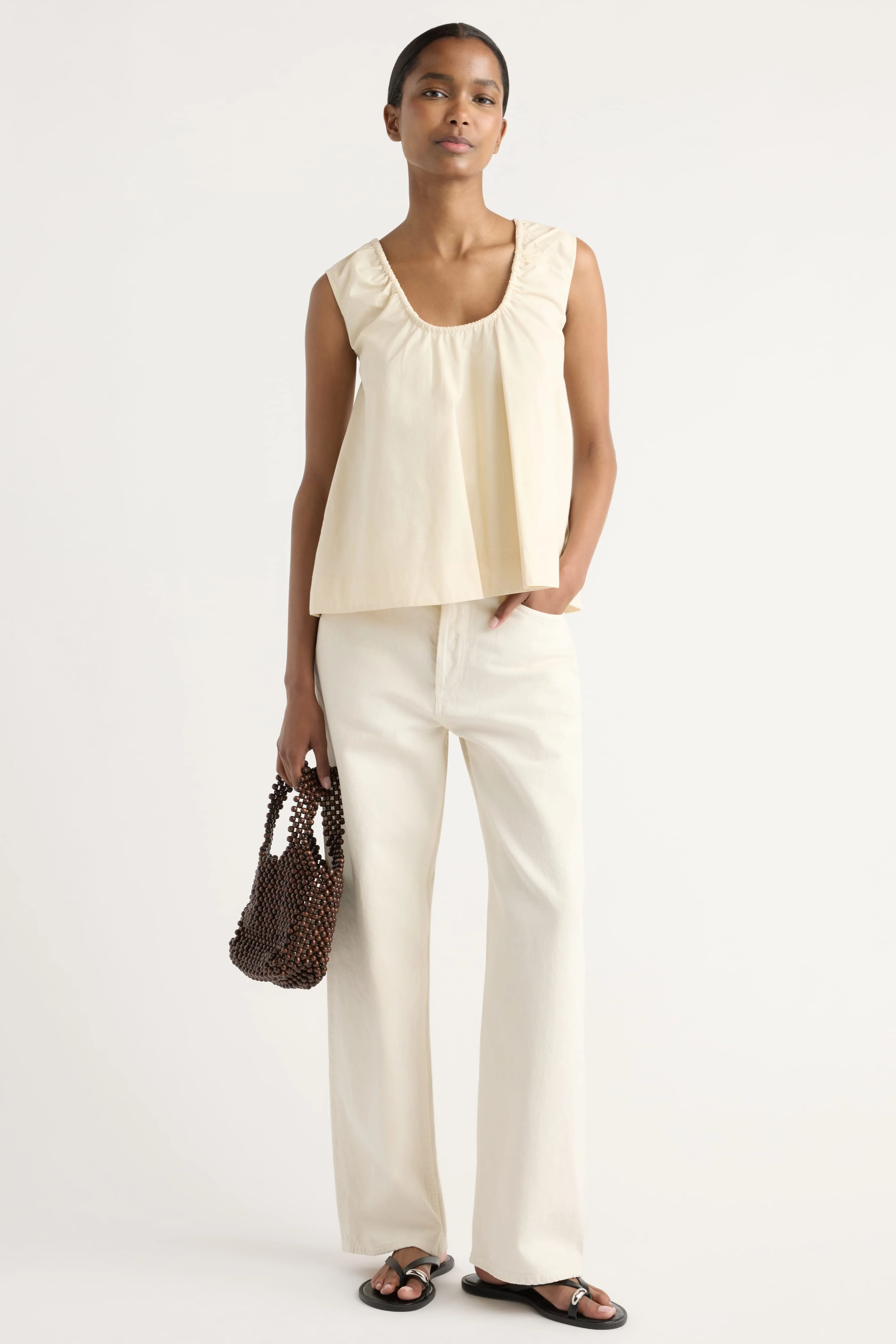 Abby Organic Cotton U-Neck Top - Image 5
