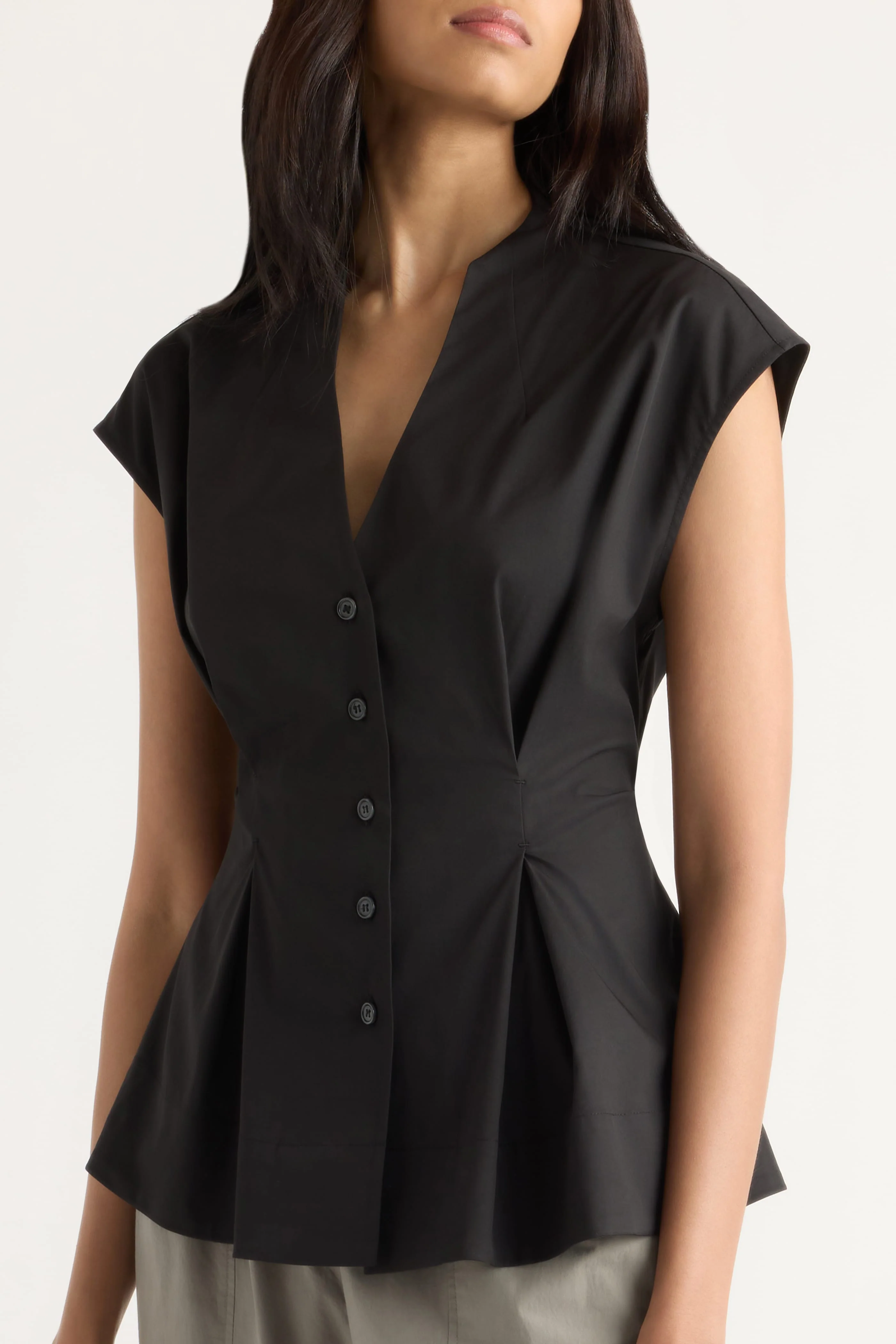 Acacia Cinch-Waist Sculpted Blouse - Image 4