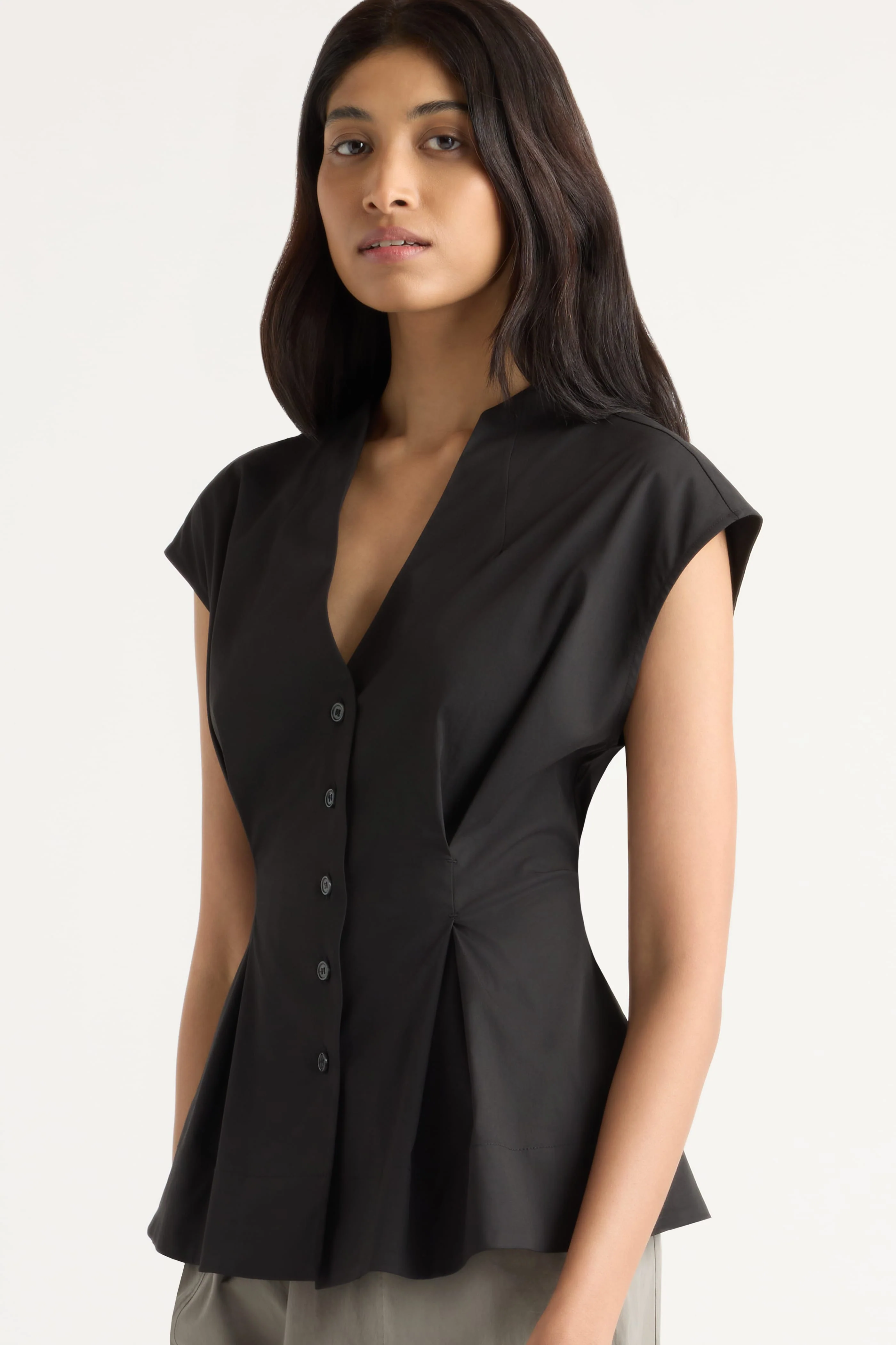 Acacia Cinch-Waist Sculpted Blouse - Image 5