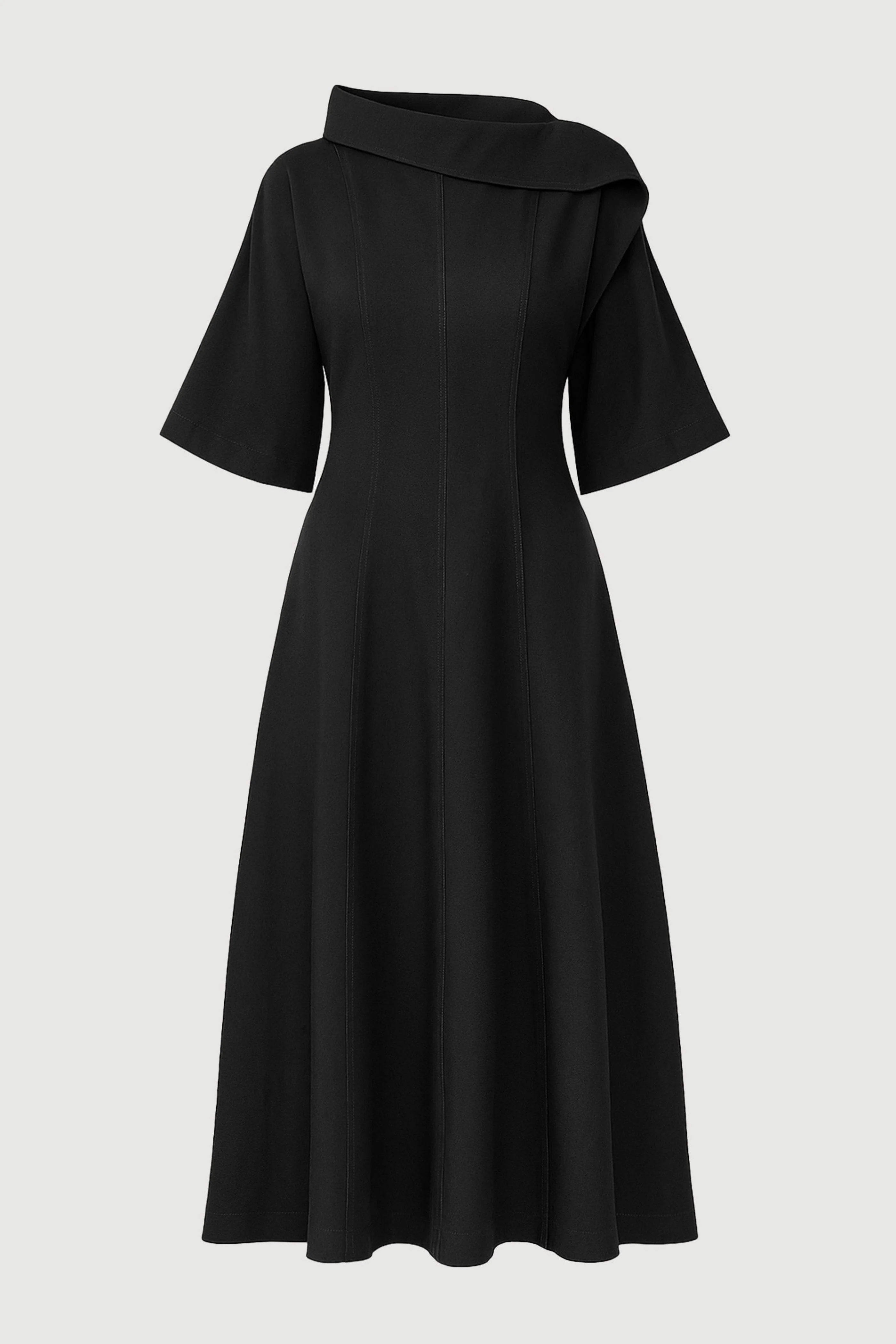Addison Foldover Scarf-Neck Dress - Image 7