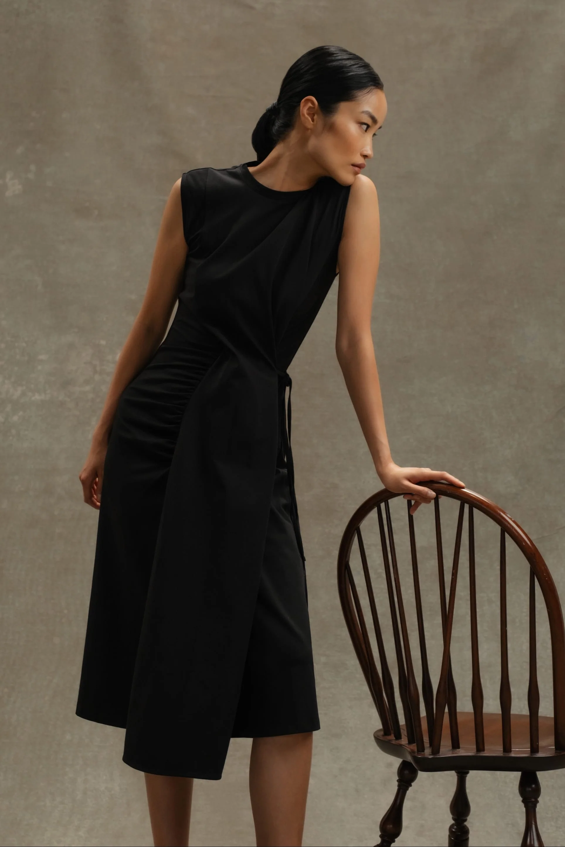 Agnes Twist-Drape Jersey Dress - Image 7