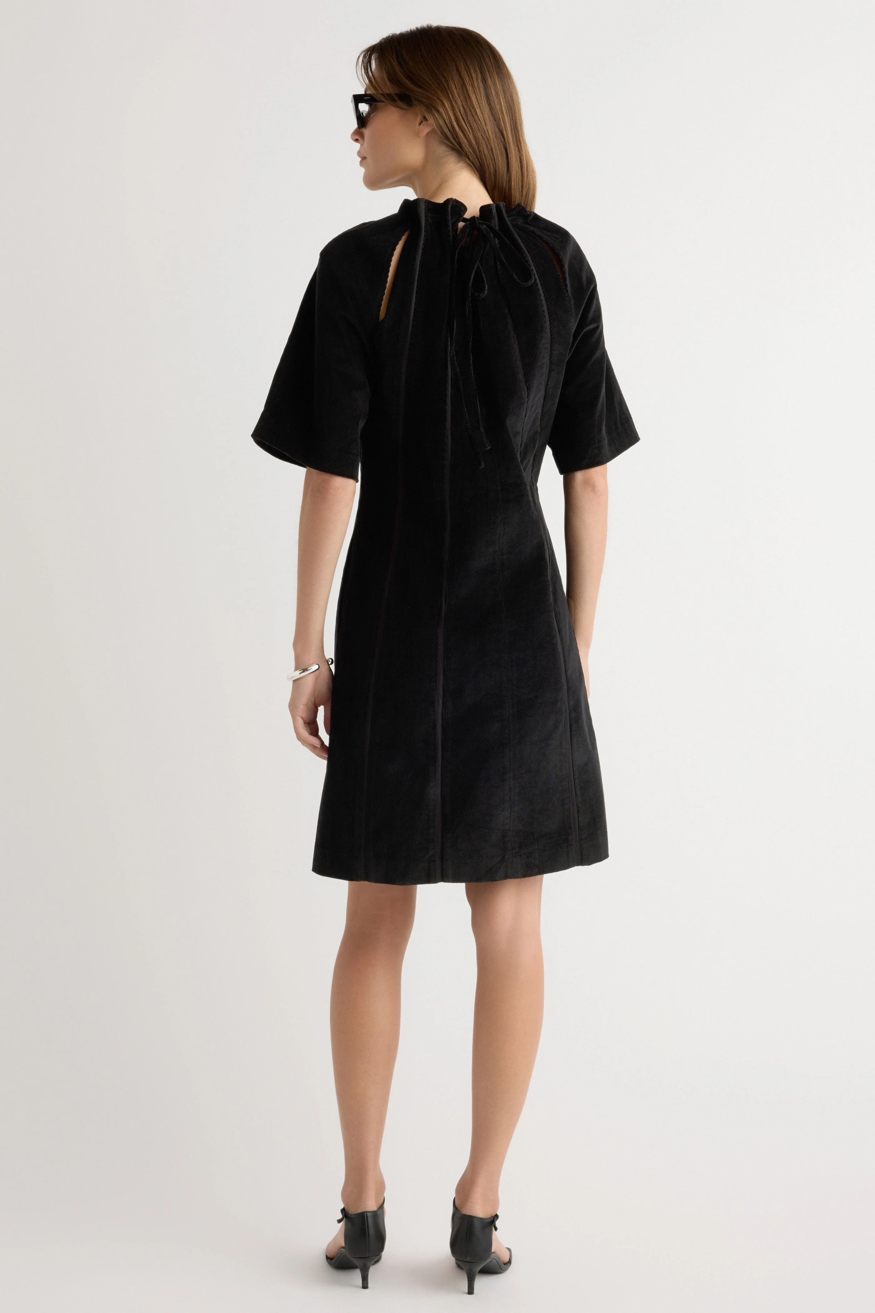 Aika Back-Tie Corduroy Mini Dress - Image 2