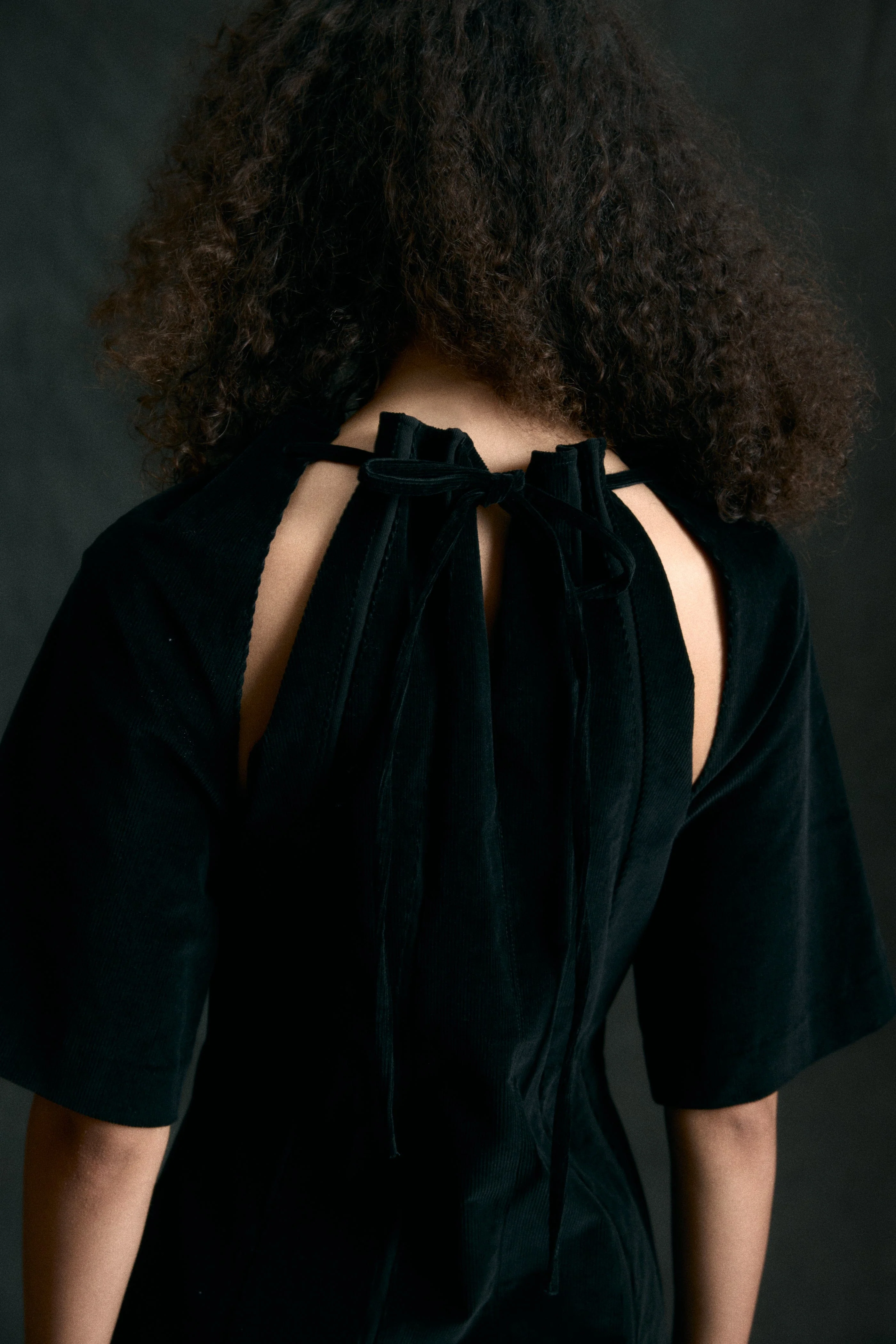 Aika Back-Tie Corduroy Mini Dress - Image 8