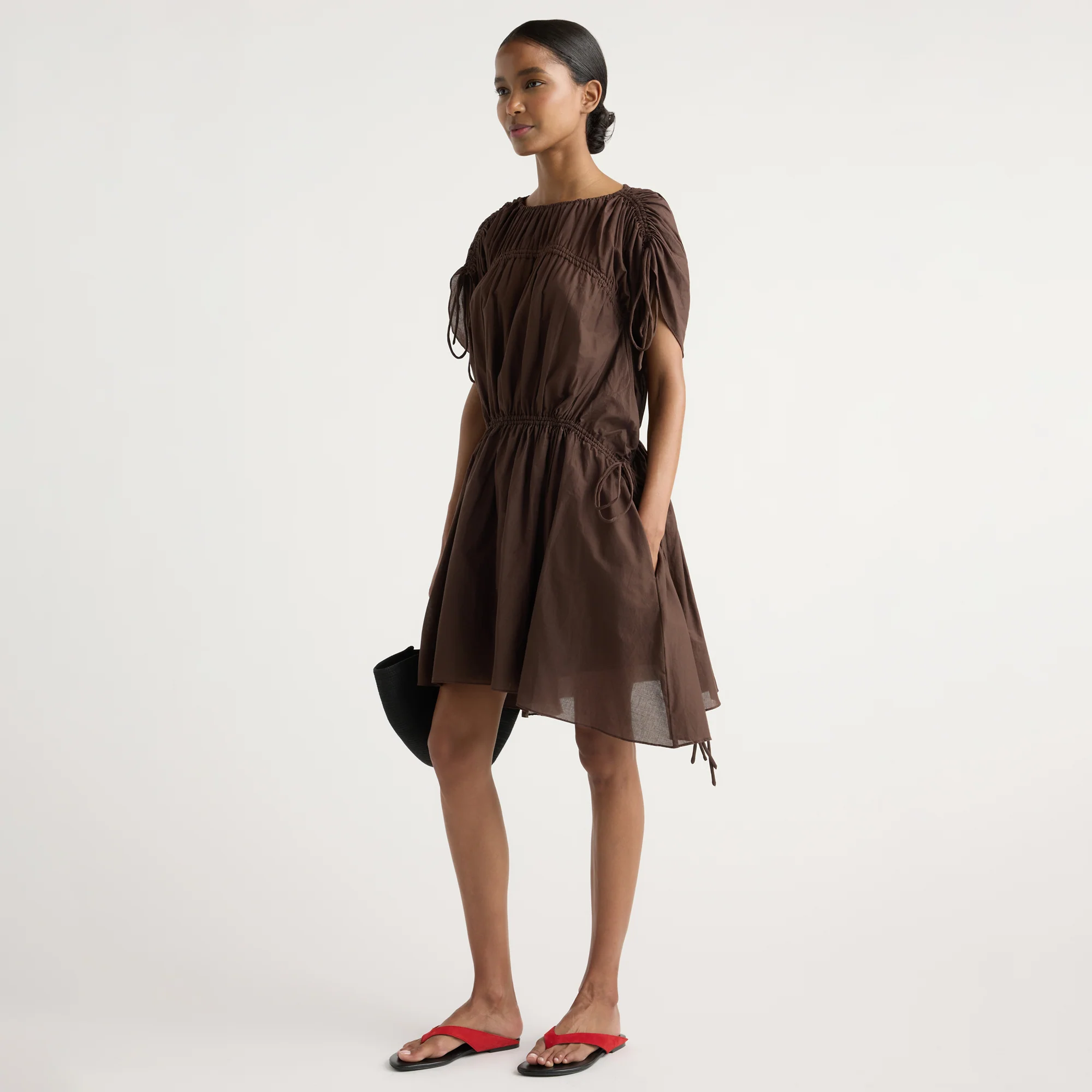 Akemi Tie-Shoulder Organic Cotton Dress