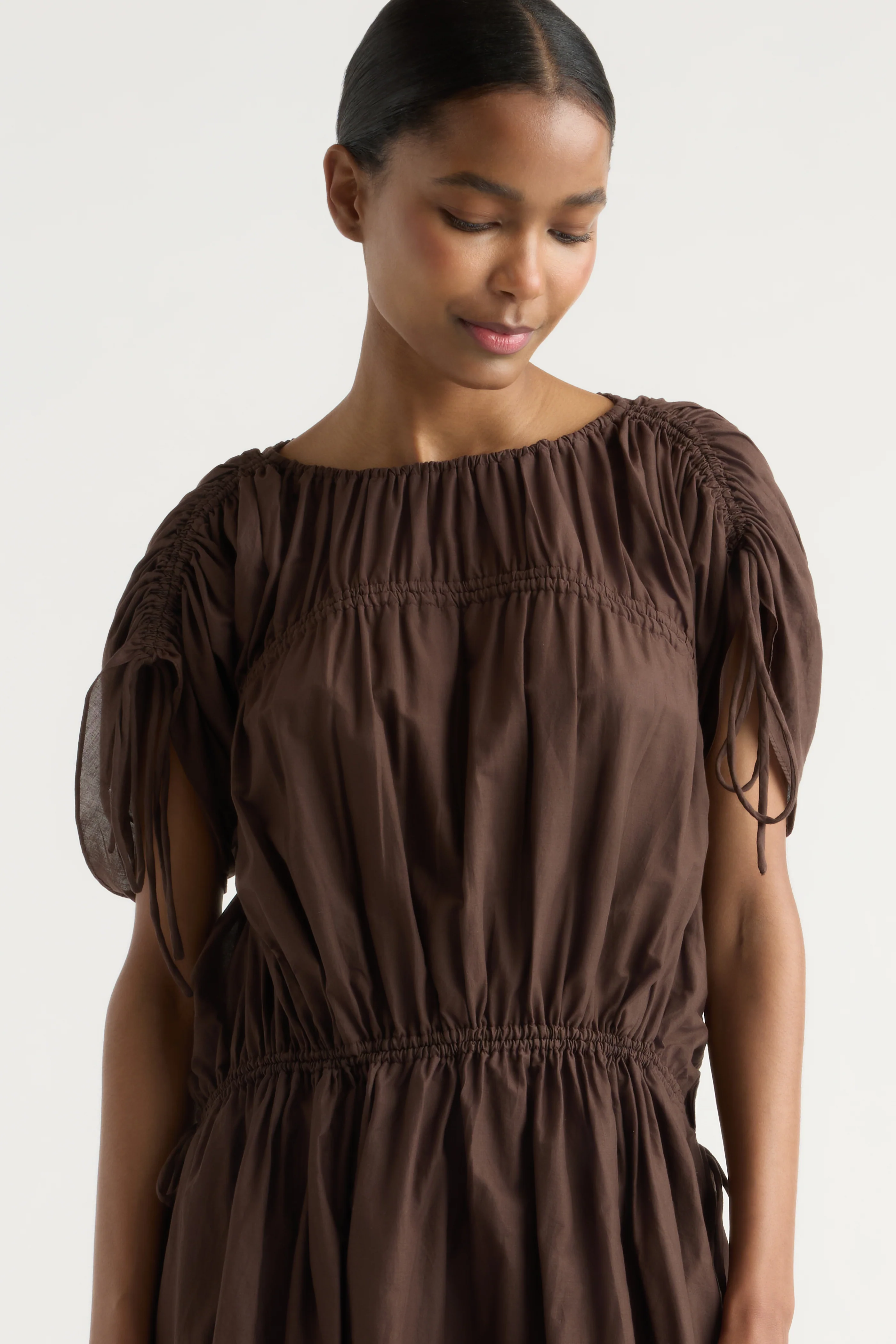 Akemi Tie-Shoulder Organic Cotton Dress - Image 3