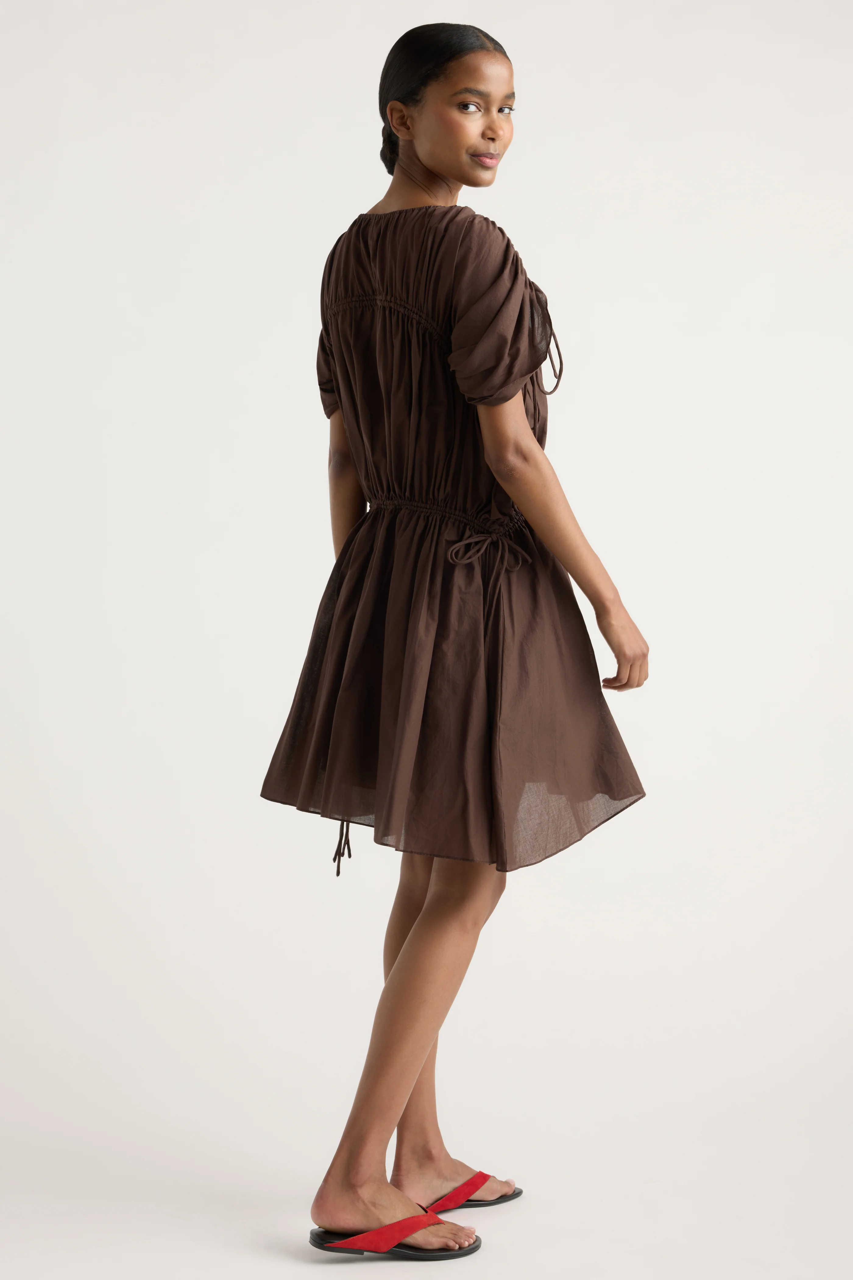 Akemi Tie-Shoulder Organic Cotton Dress - Image 6