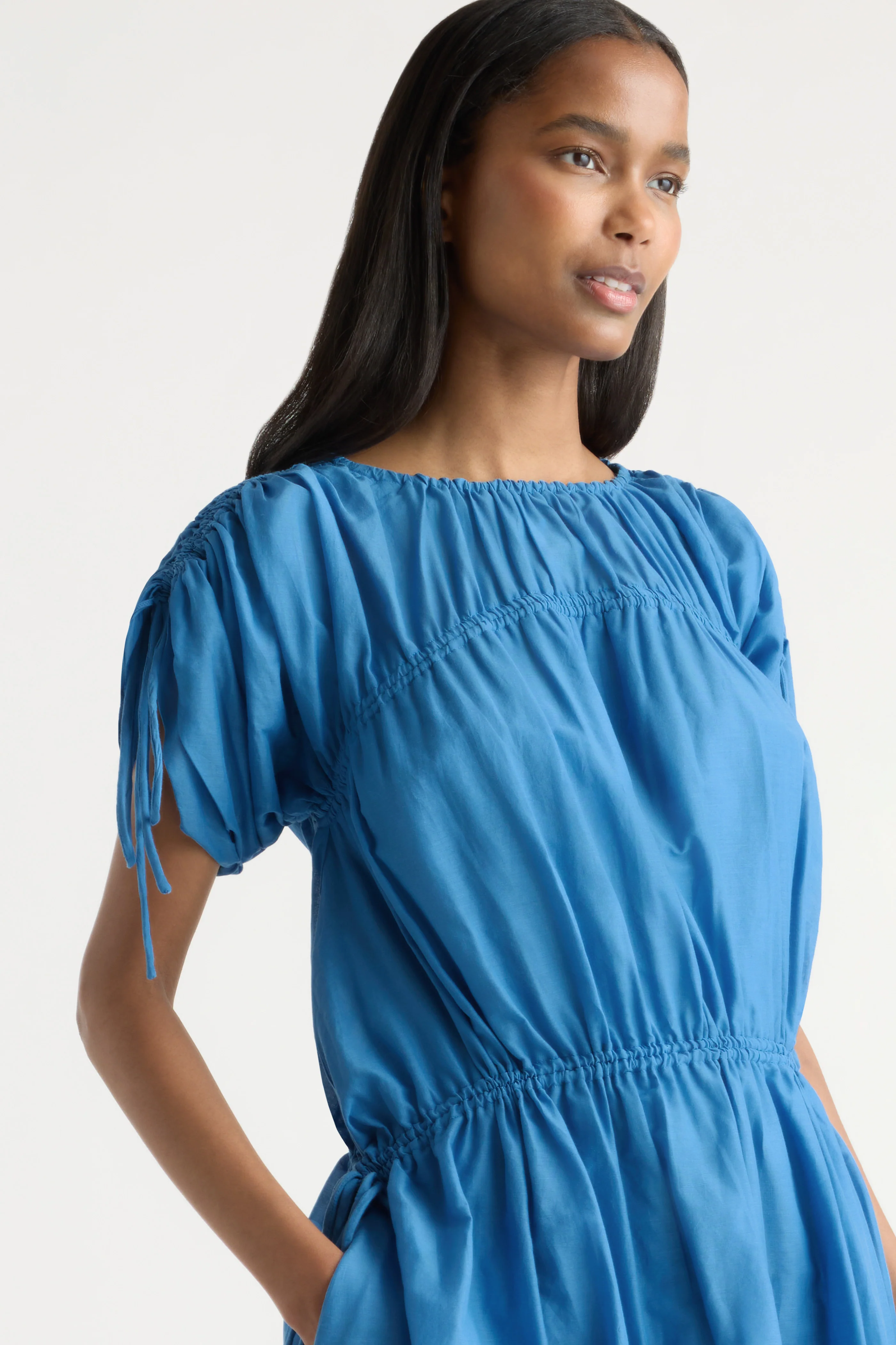 Akemi Tie-Shoulder Organic Cotton Dress - Image 3