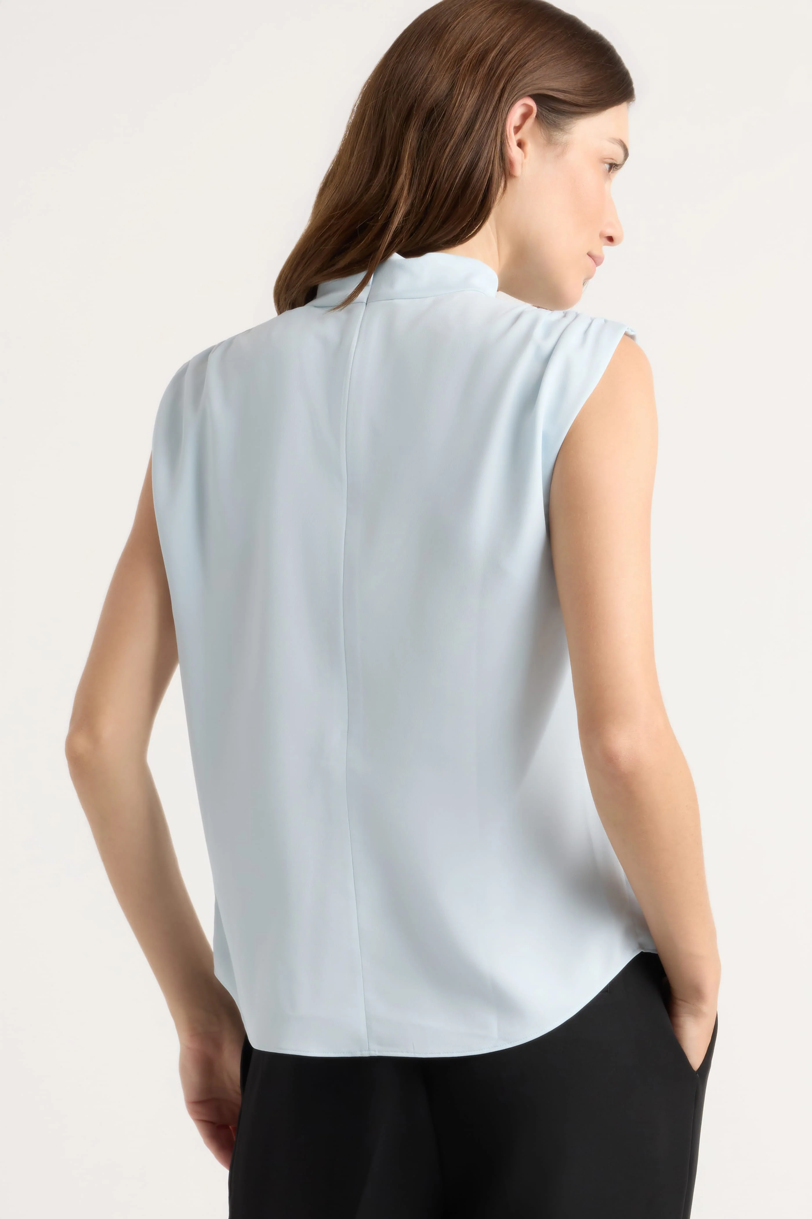Allegra Gathered-Neck Sleeveless Blouse - Image 6