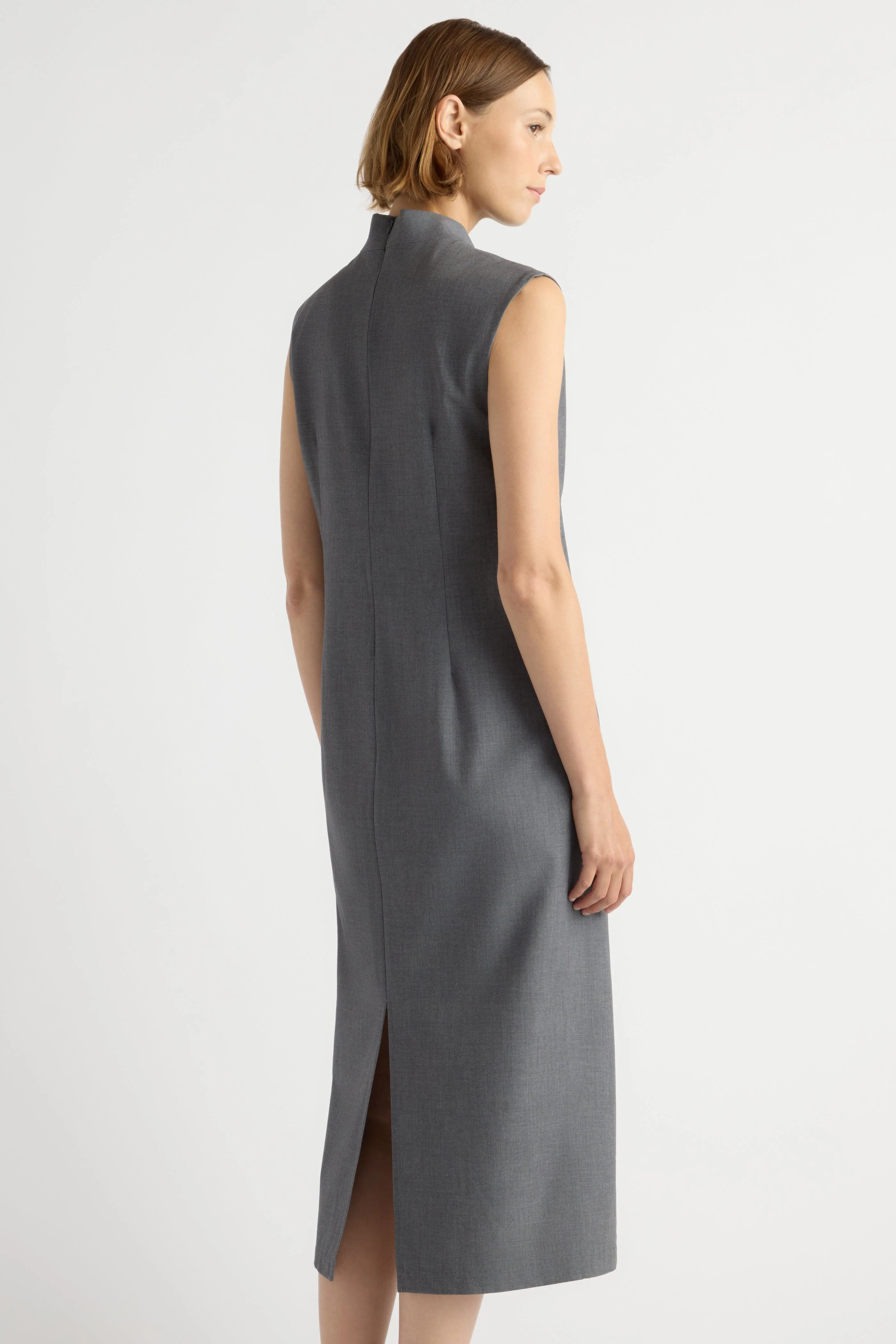 Amara Gathered-Neck Drape Dress - Image 7