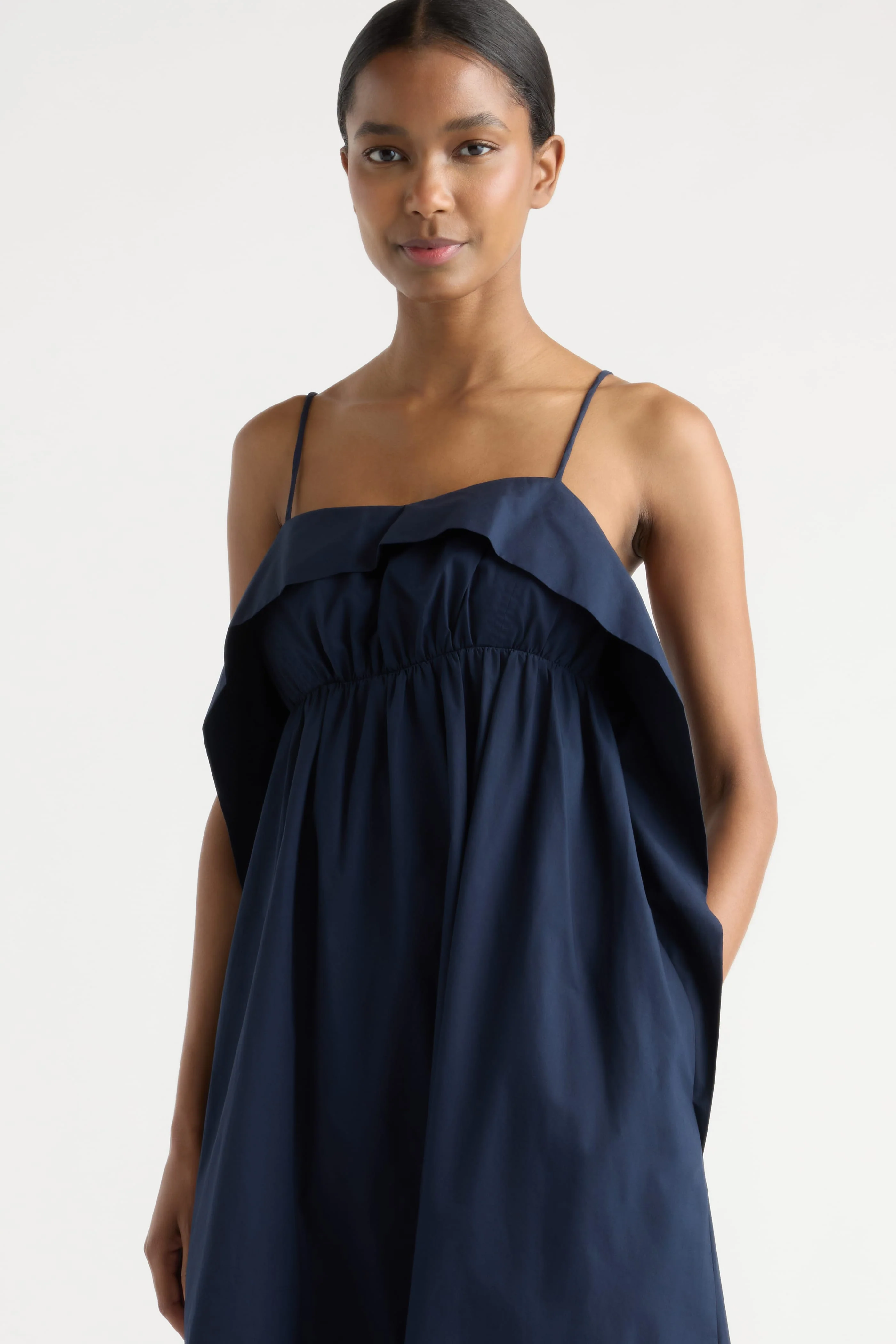 Astrid Organic Cotton Foldover Dress - Image 3