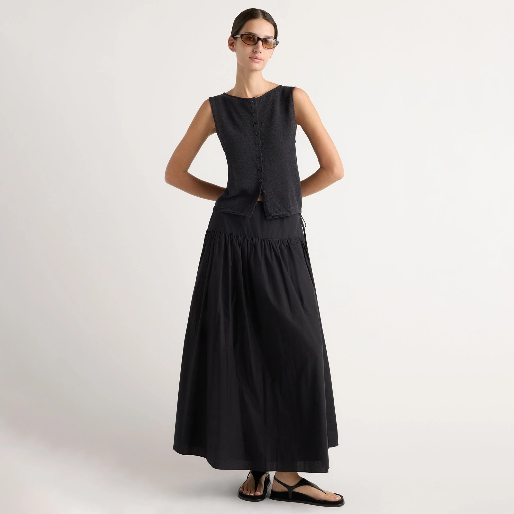 Bao Organic Cotton Drop-Waist Skirt