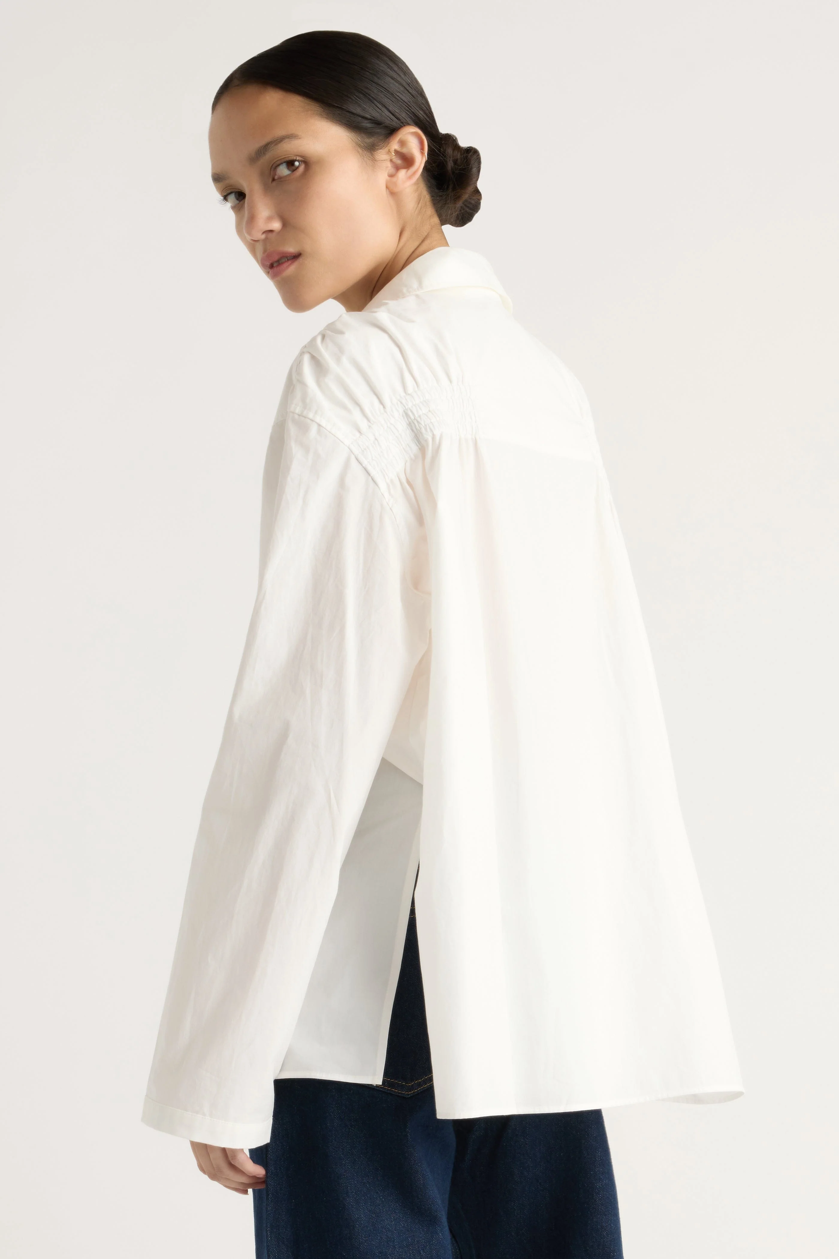 Baylor Cotton Back-Detail Tunic Blouse - Image 7