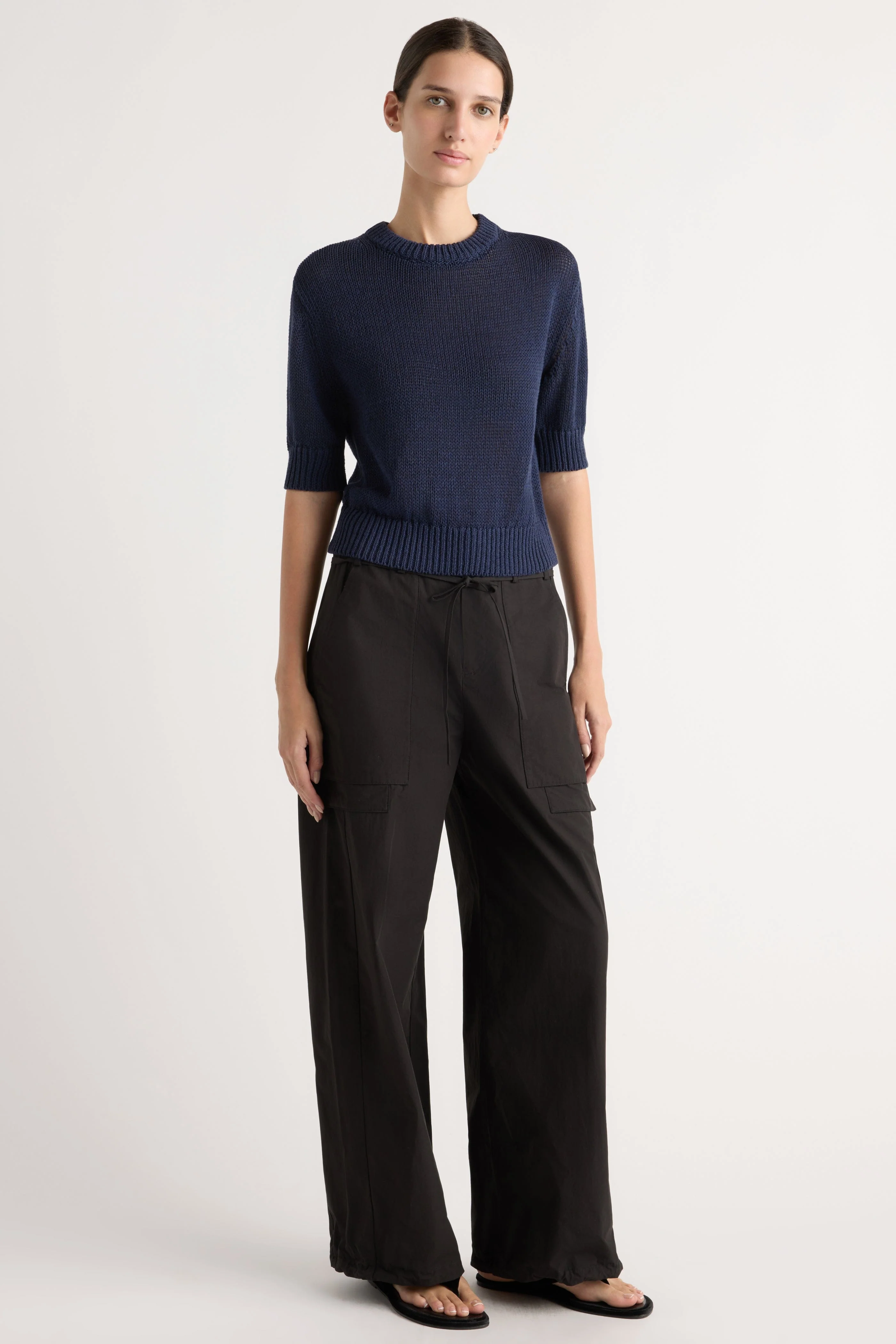 Bekah Exposed-Pocket Cotton Pant - Image 4