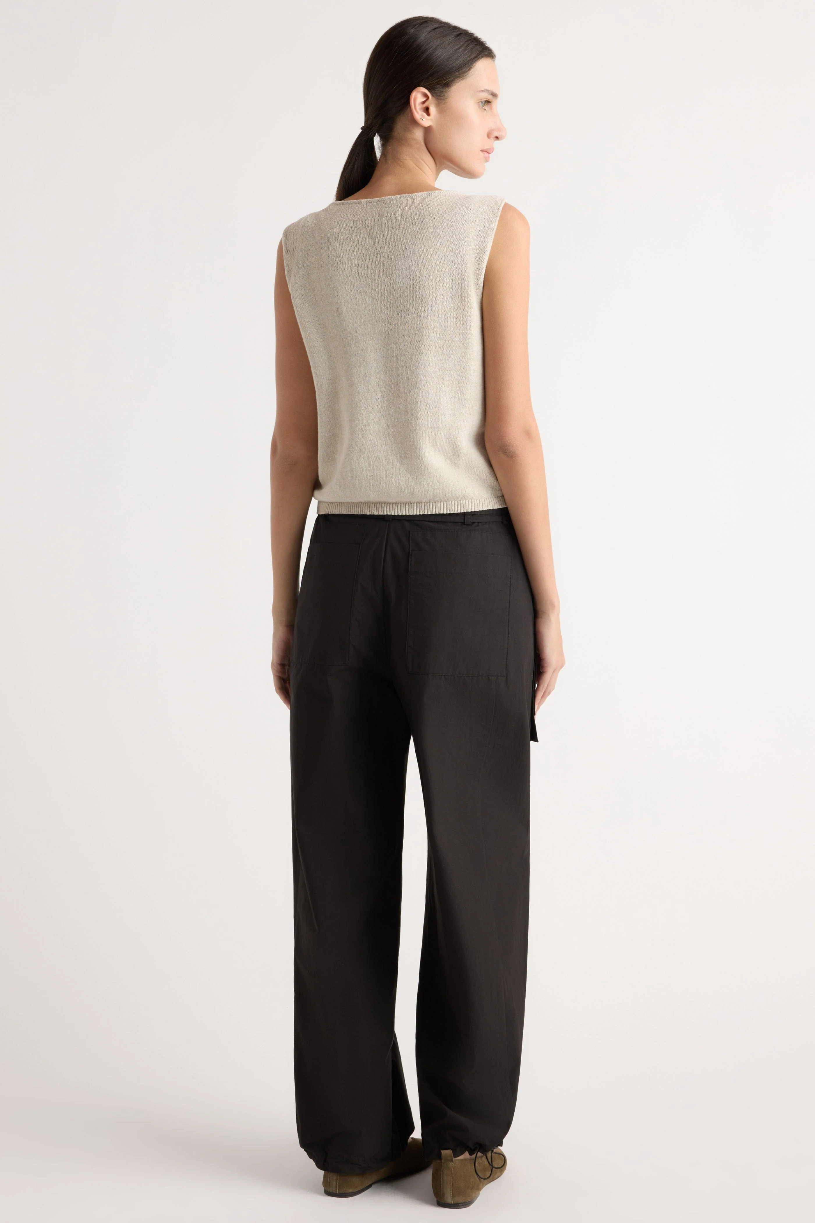 Bekah Exposed-Pocket Cotton Pant - Image 7
