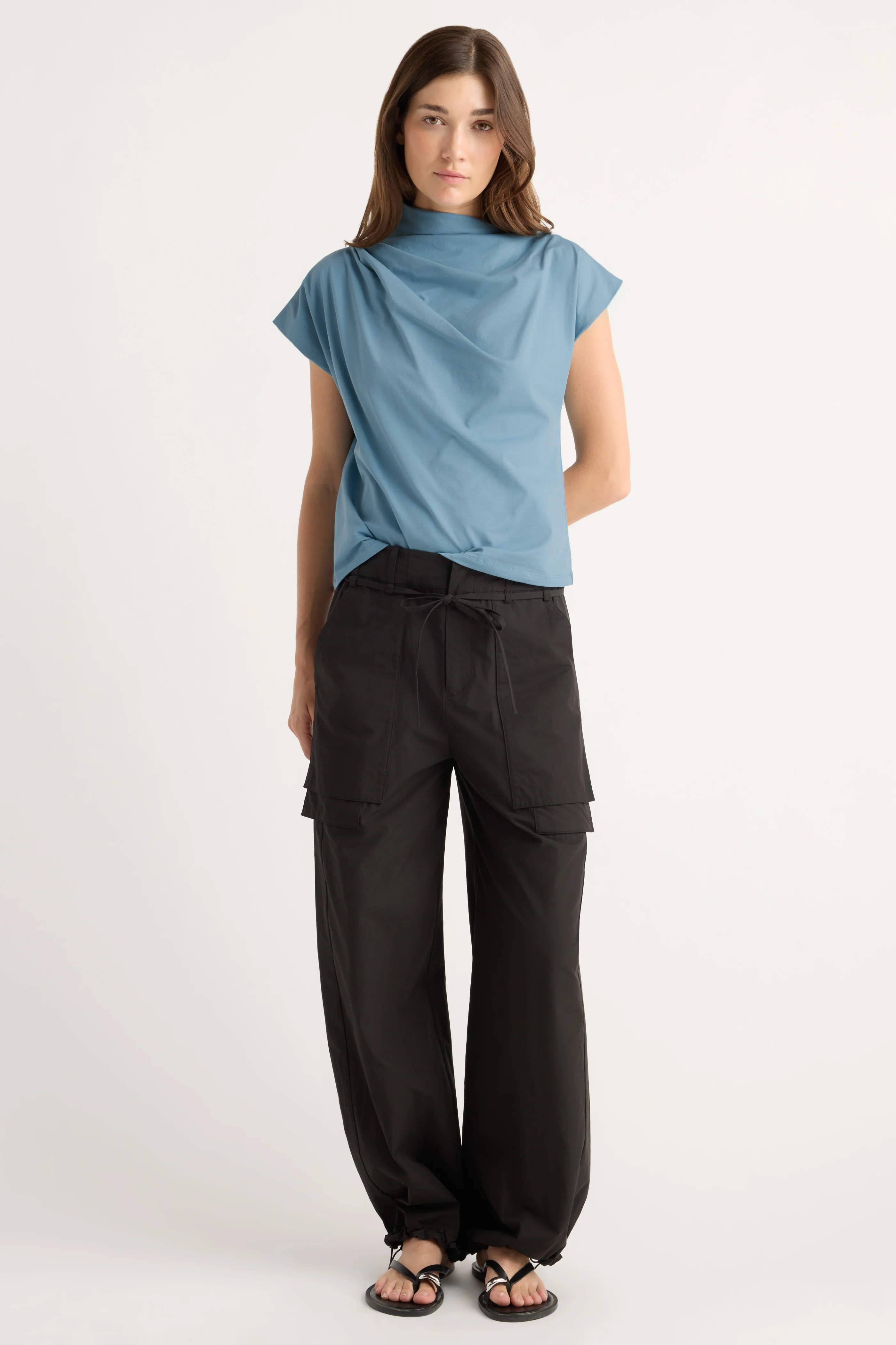 Bekah Exposed-Pocket Cotton Pant - Image 8