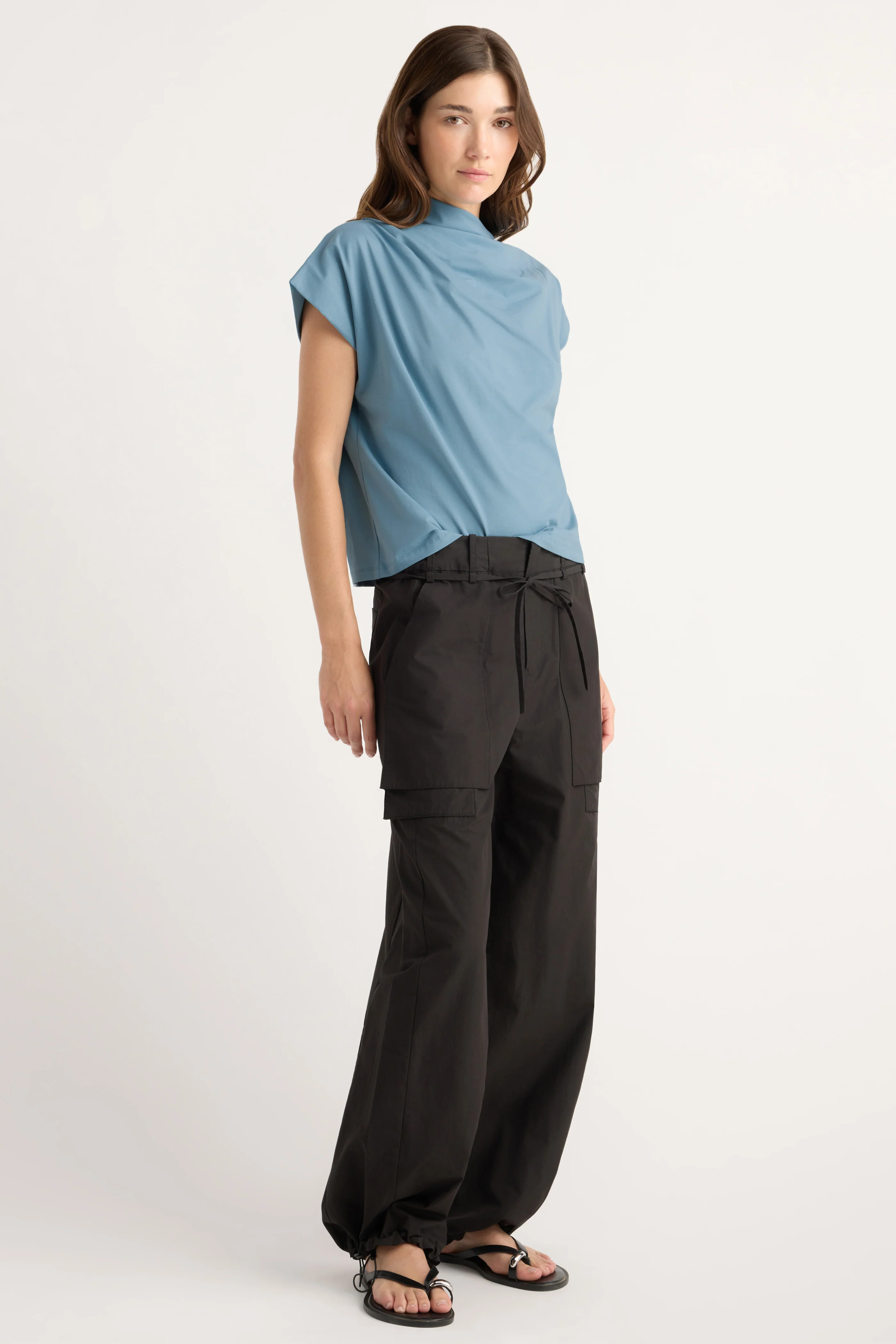 Bekah Exposed-Pocket Cotton Pant - Image 9