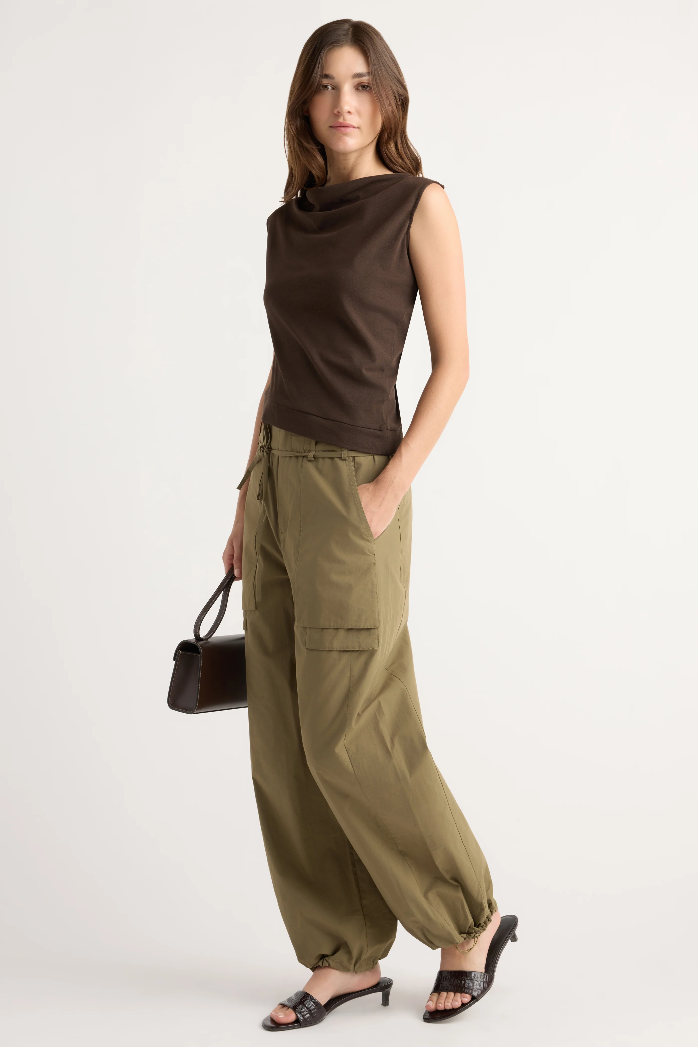Bekah Exposed-Pocket Cotton Pant - Image 4