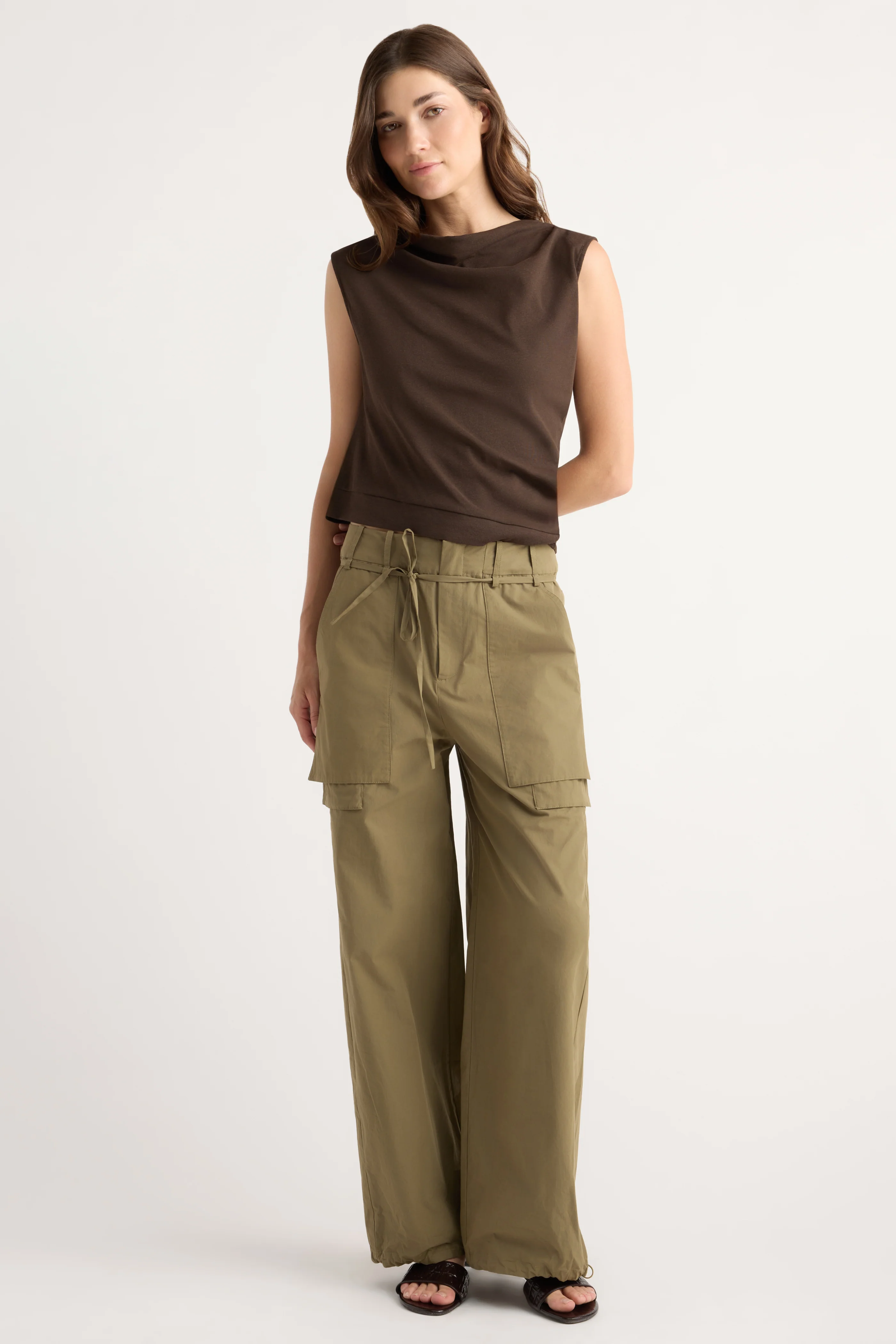 Bekah Exposed-Pocket Cotton Pant - Image 5