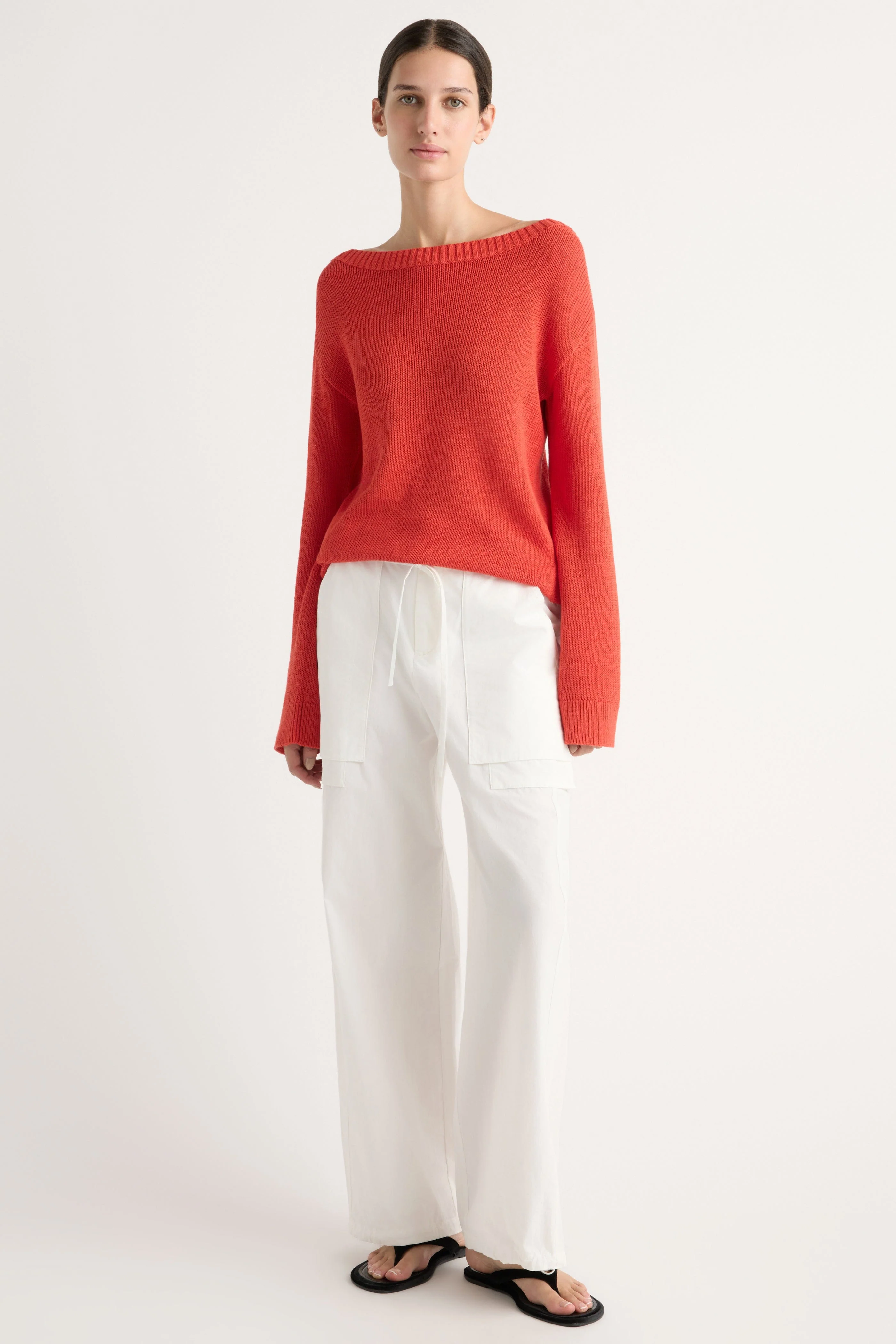 Bekah Exposed-Pocket Cotton Pant - Image 4