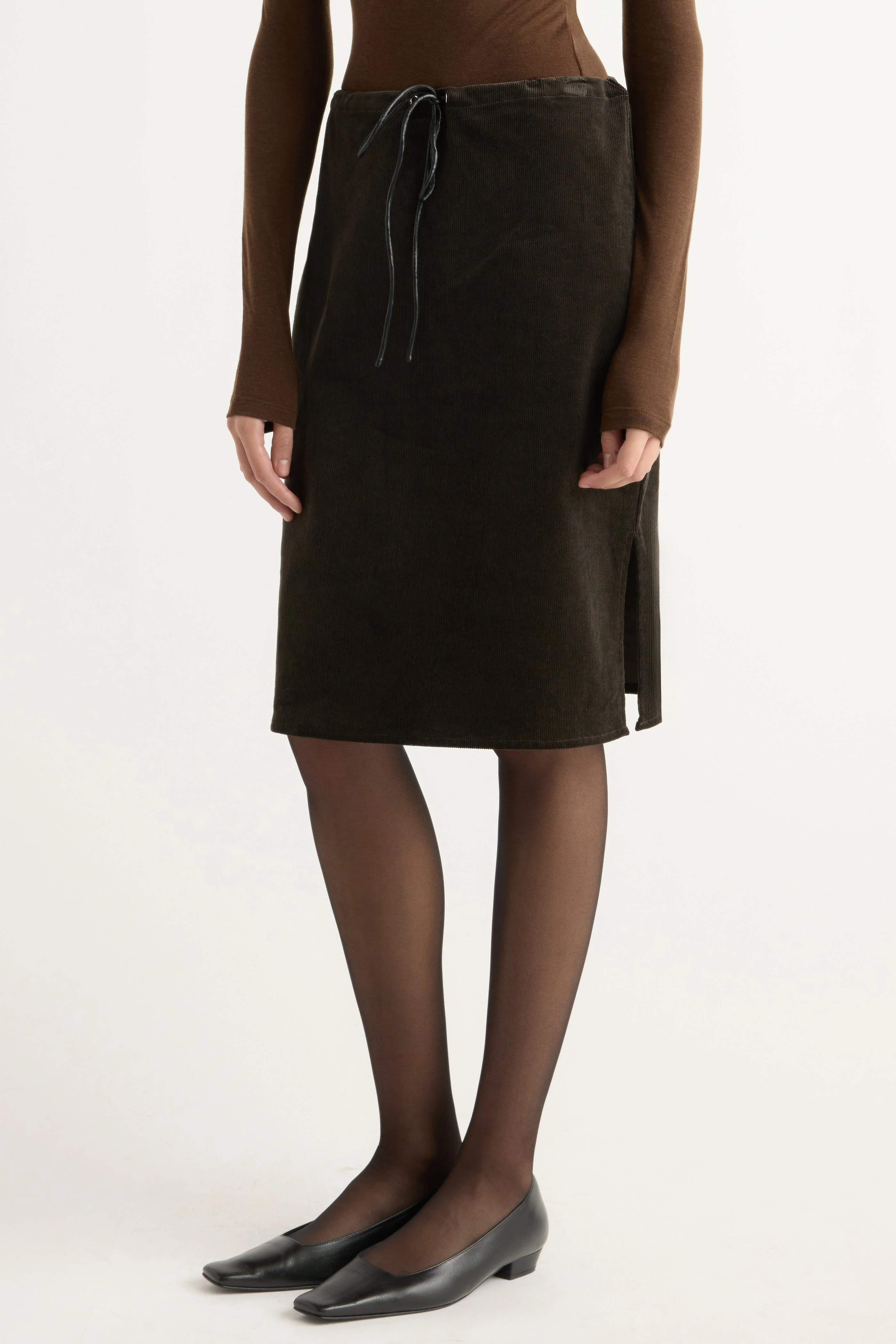 Bellamy Corduroy Tie-Waist Skirt - Image 3