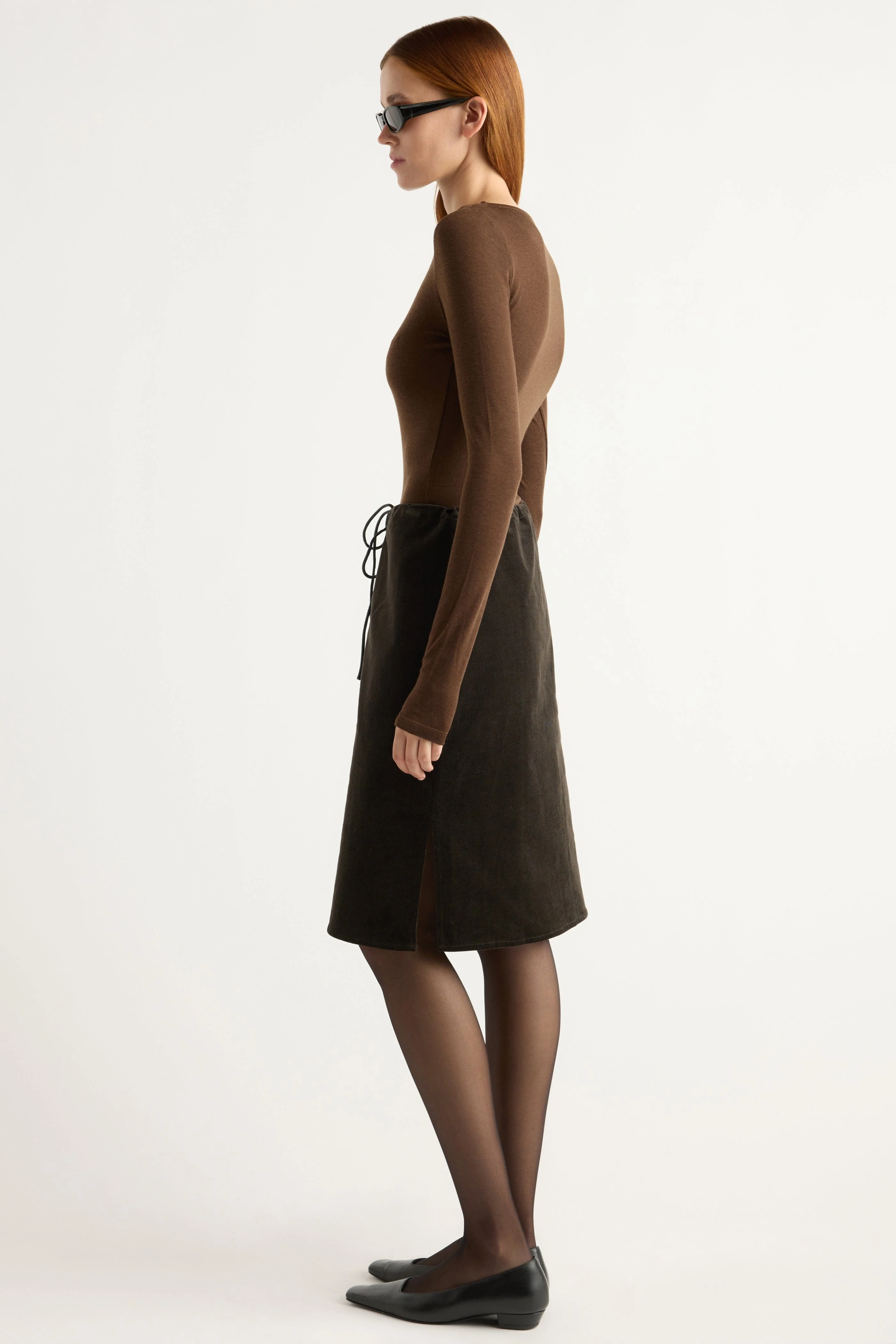 Bellamy Corduroy Tie-Waist Skirt - Image 7