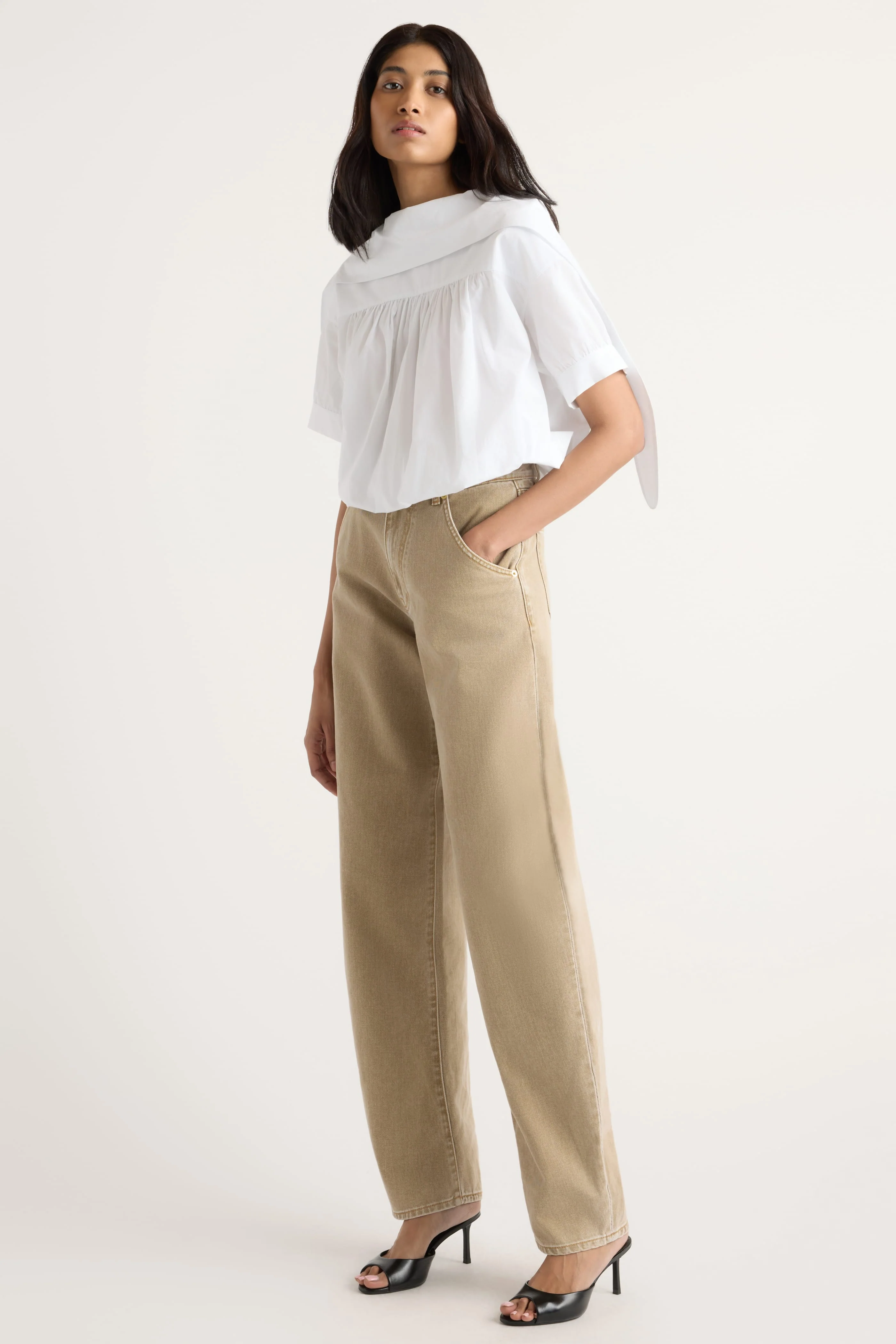 Bronte Foldover Scarf-Neck Tunic Top - Image 3