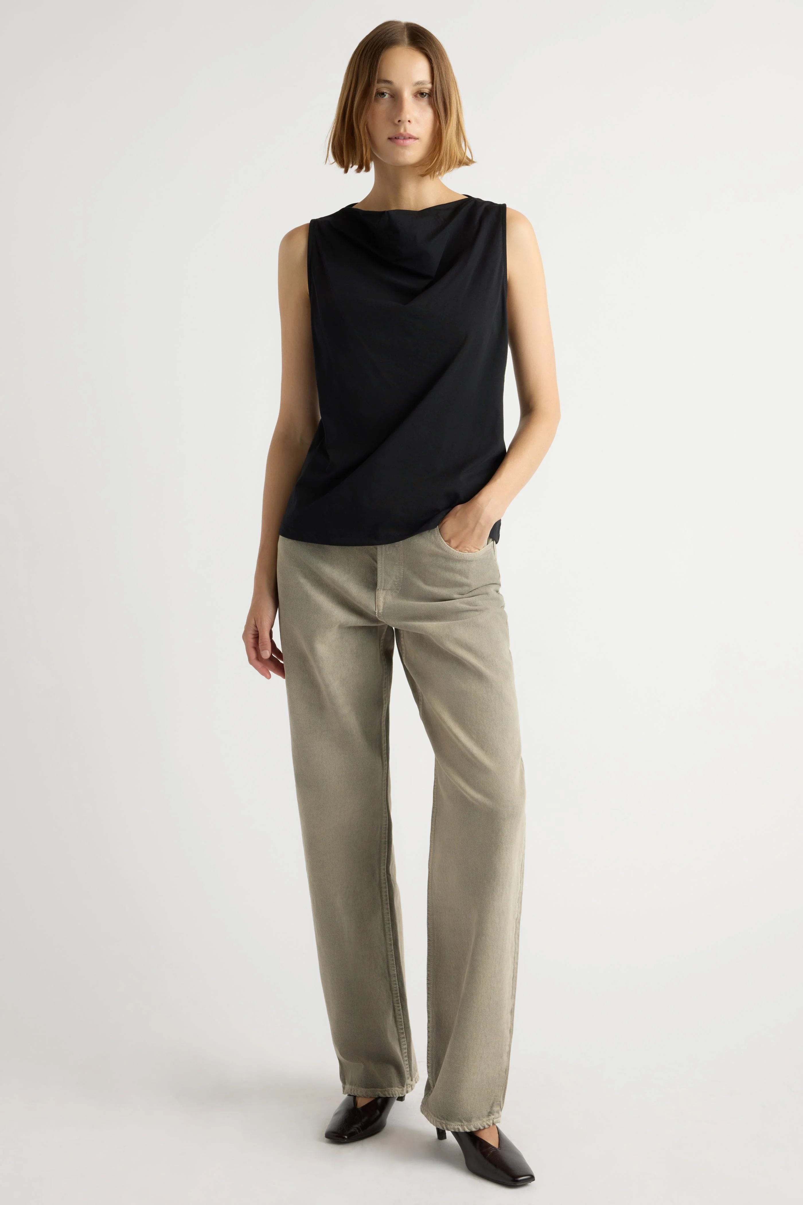 Carissa Relaxed Cowl-Neck Tank - Image 3
