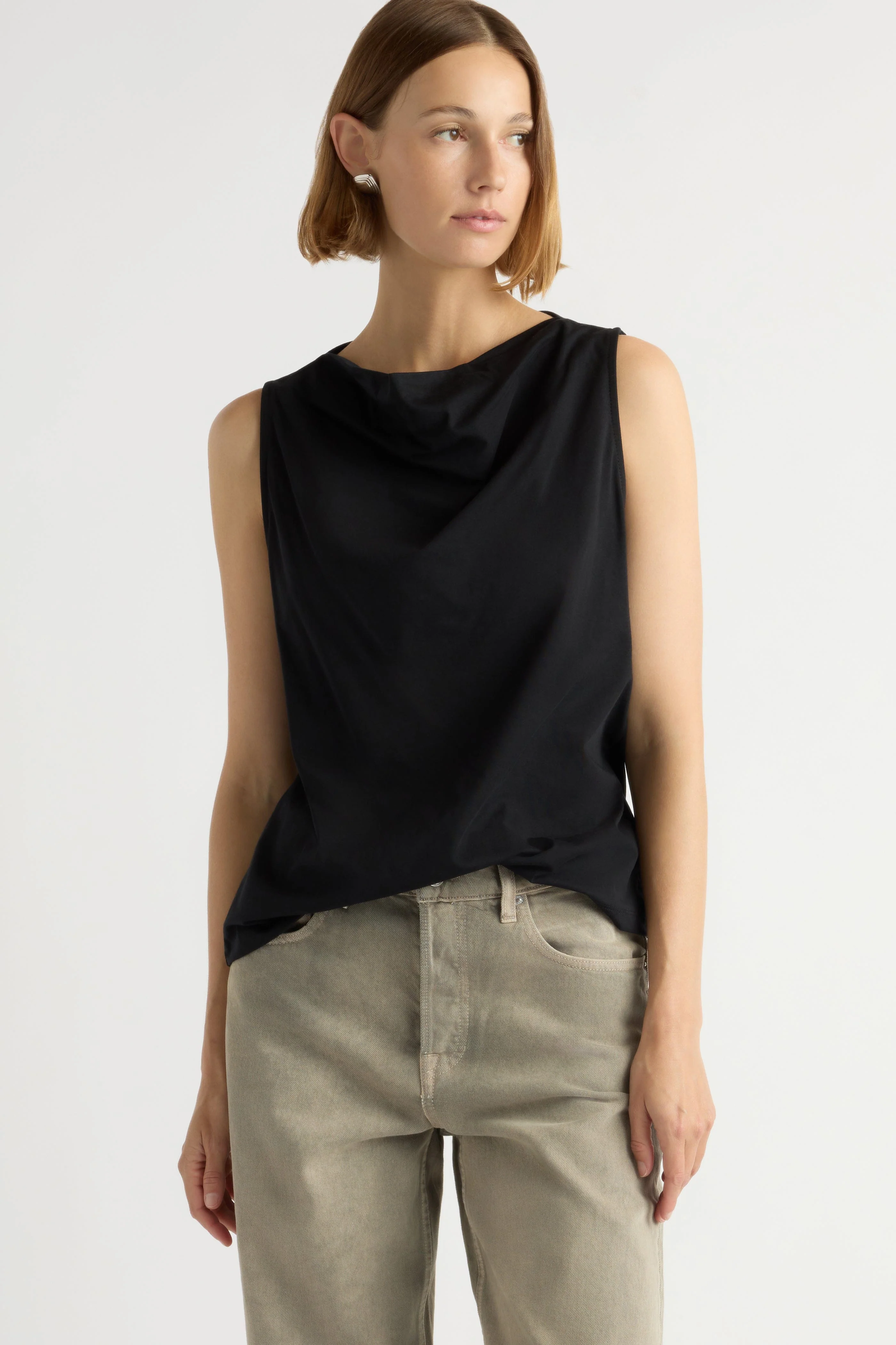Carissa Relaxed Cowl-Neck Tank - Image 4