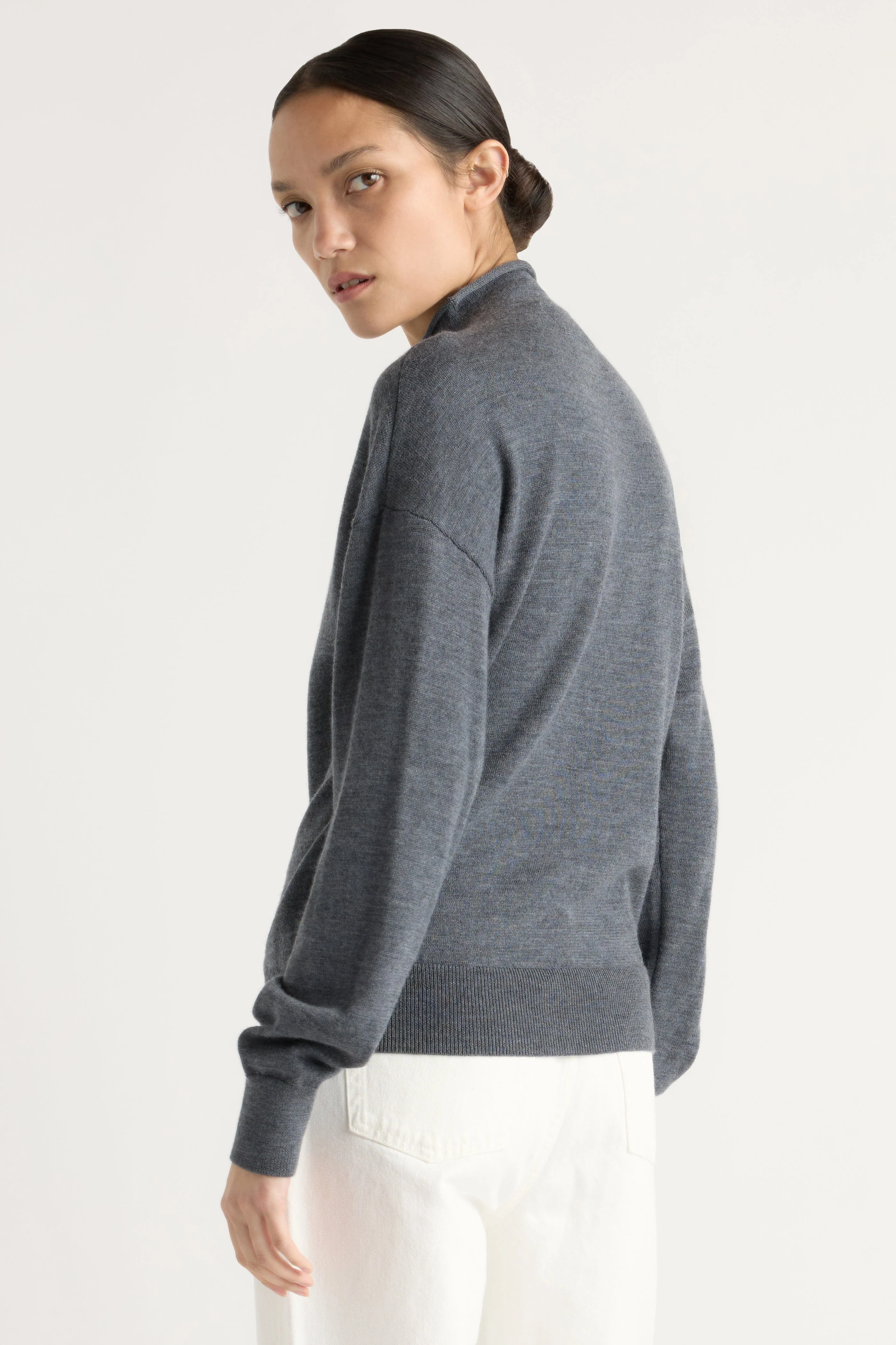Charlee Lightweight Wool Button Cardigan - Image 7