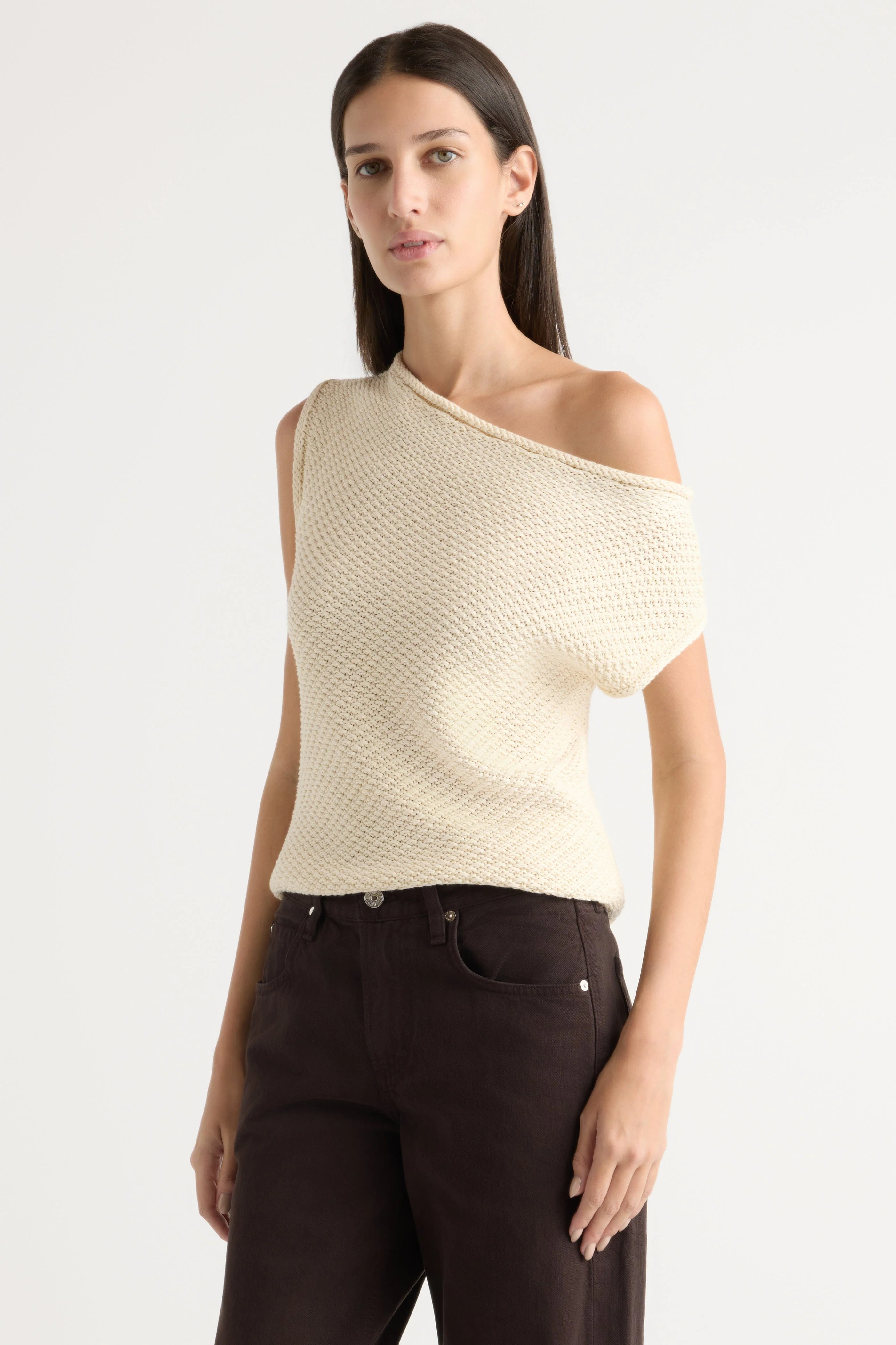 Chisa Textured Off-Shoulder Knit Top - Image 2