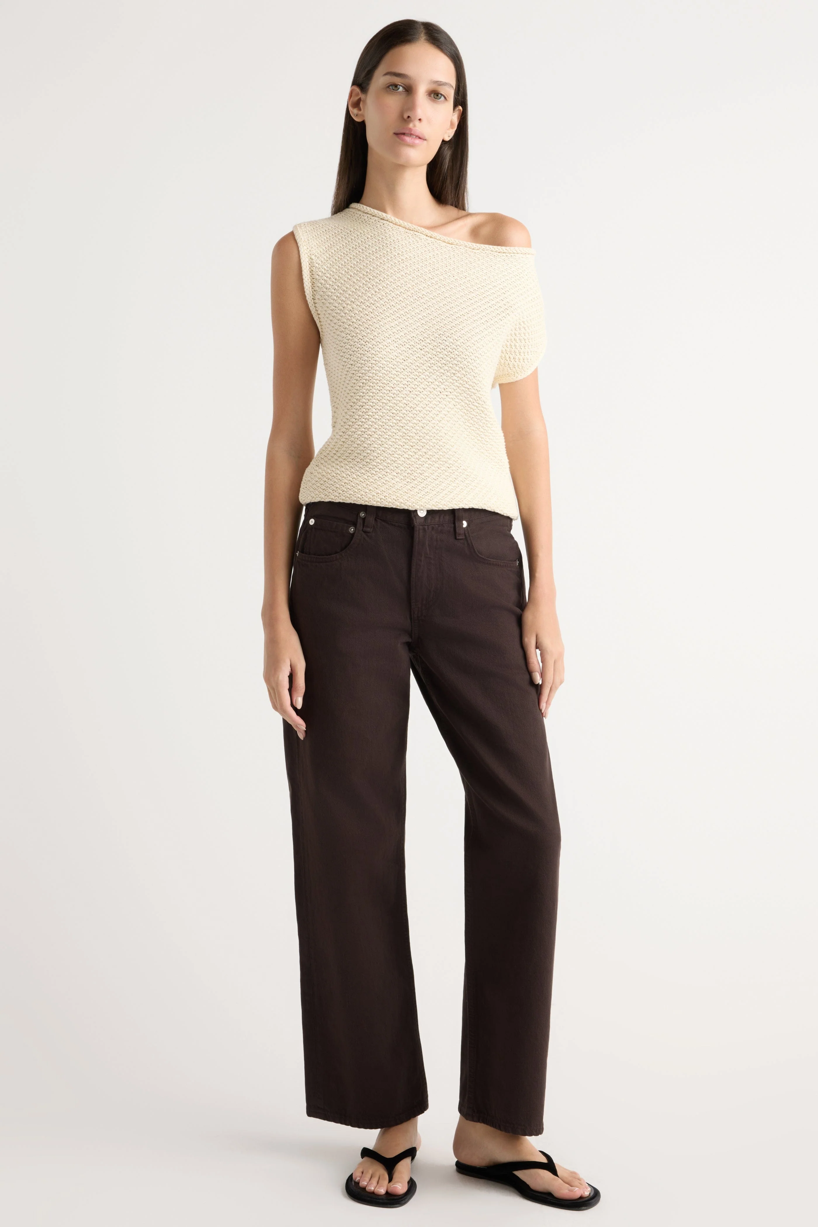 Chisa Textured Off-Shoulder Knit Top - Image 3