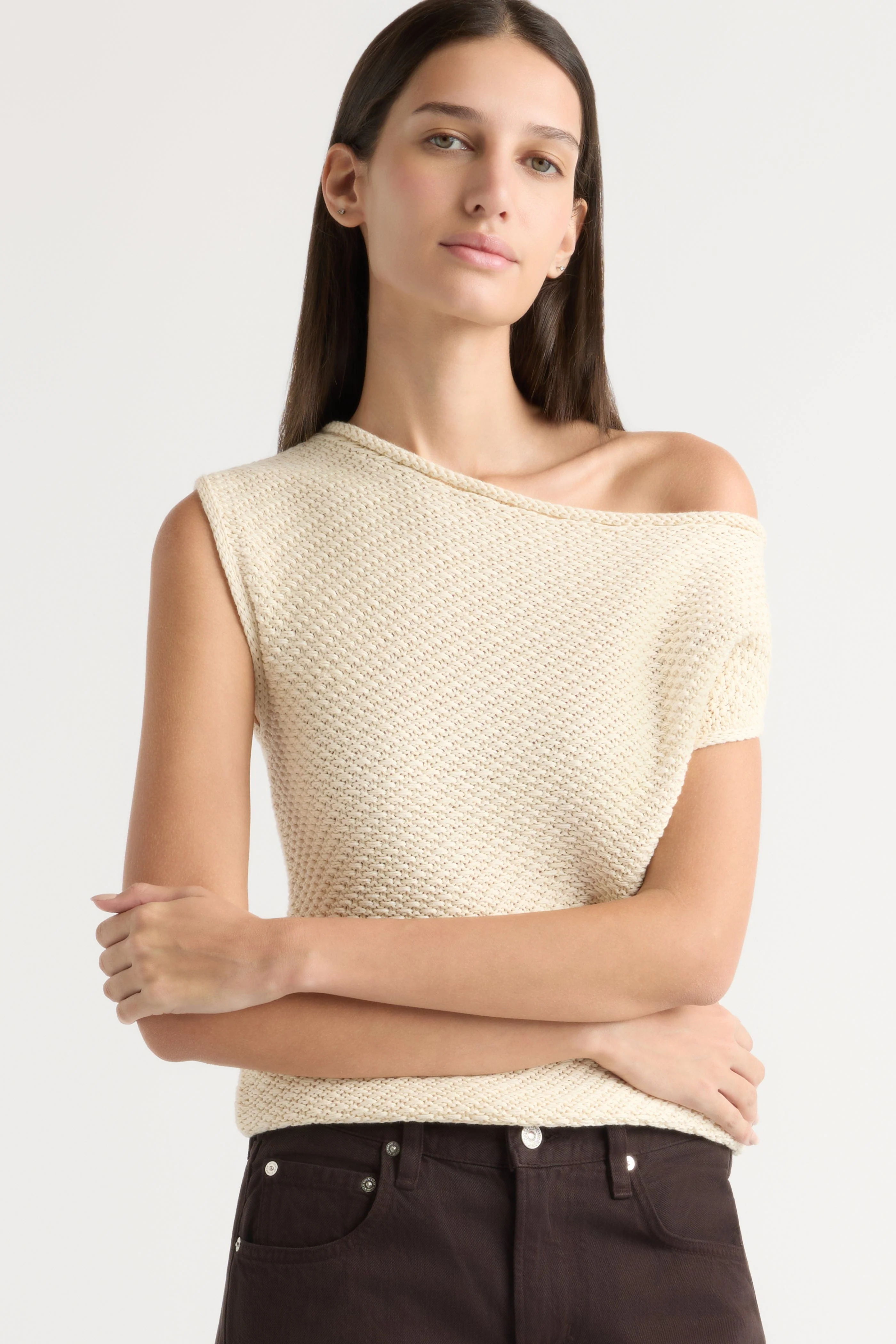 Chisa Textured Off-Shoulder Knit Top - Image 4