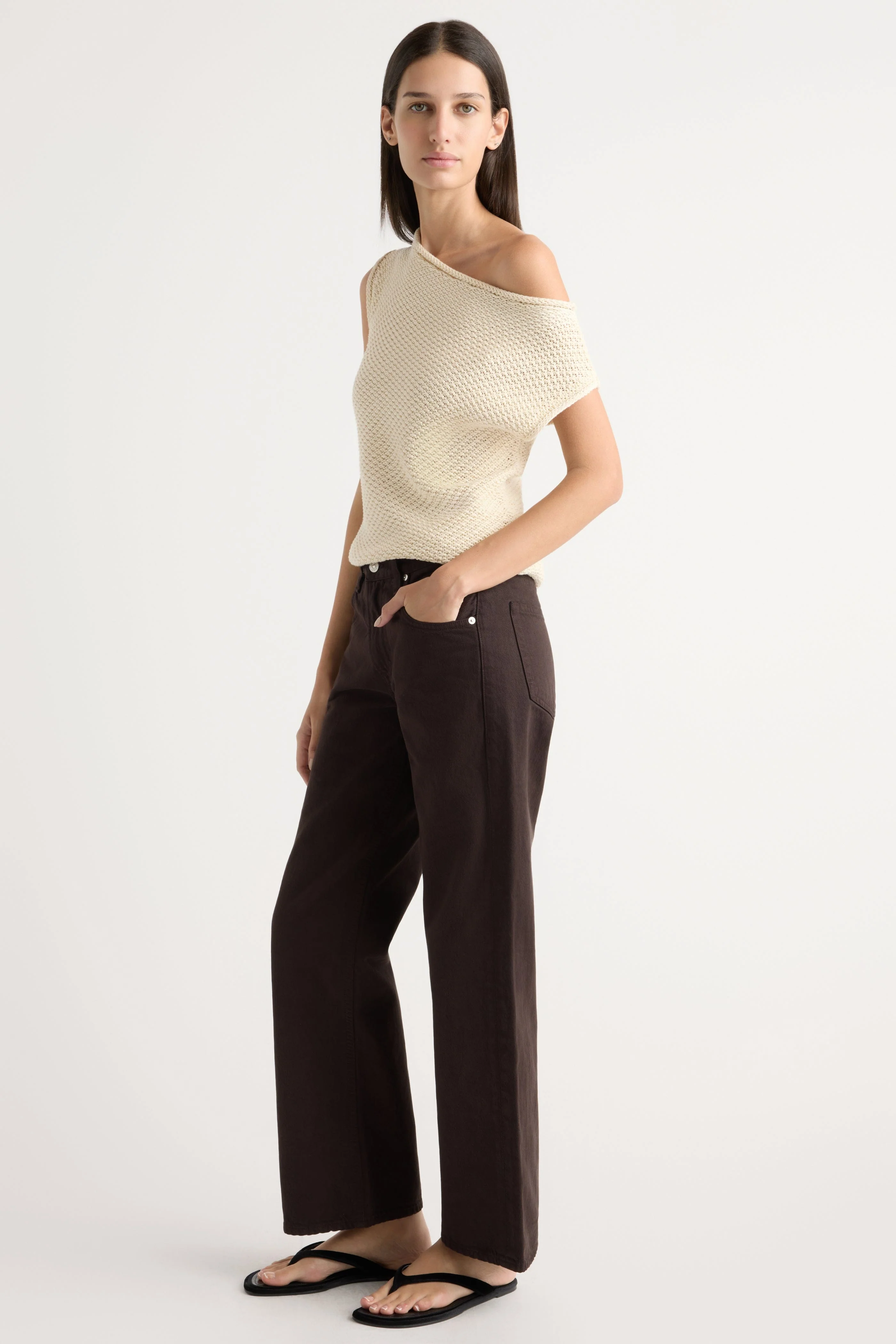 Chisa Textured Off-Shoulder Knit Top - Image 5