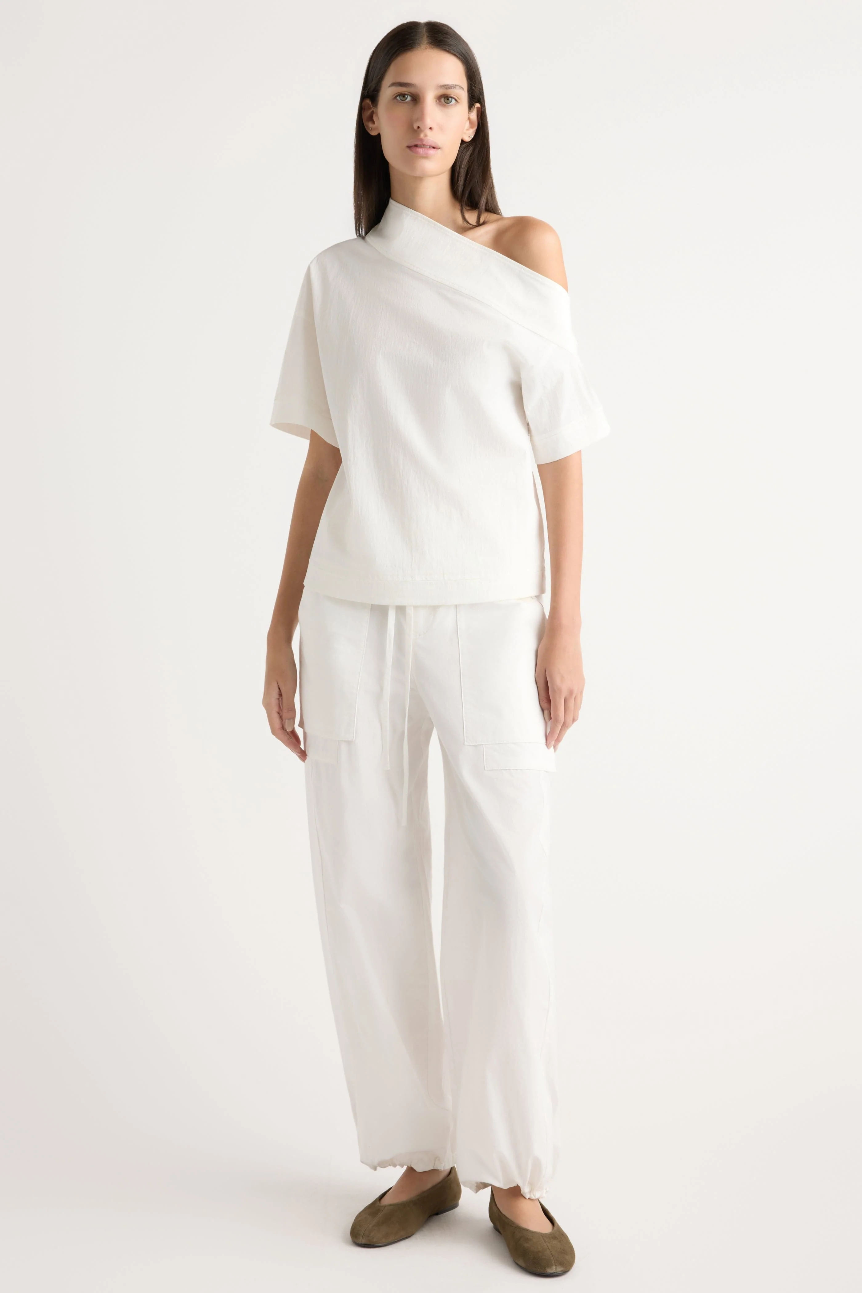 Chiyori Off-Shoulder Placket Blouse - Image 3