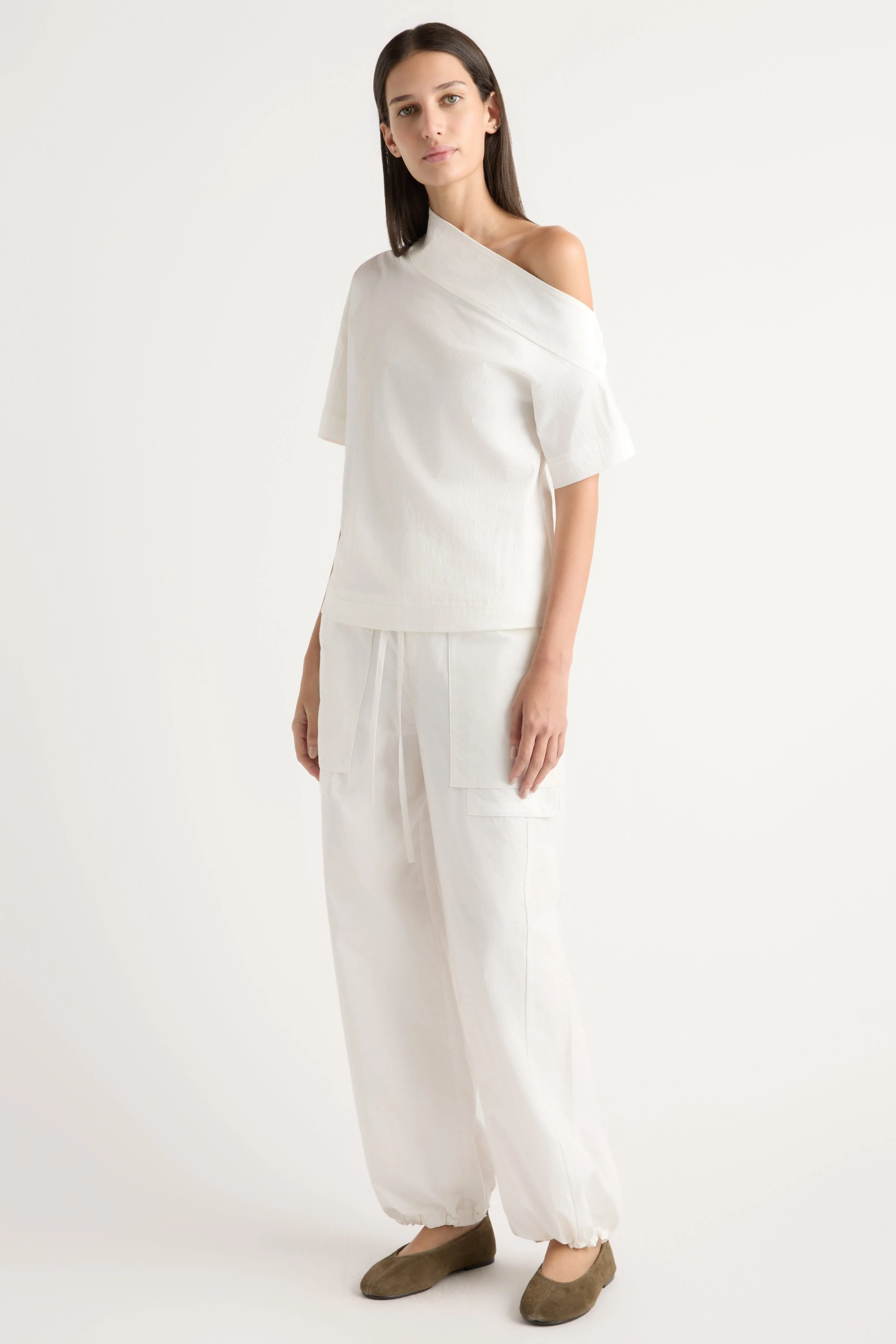 Chiyori Off-Shoulder Placket Blouse - Image 5