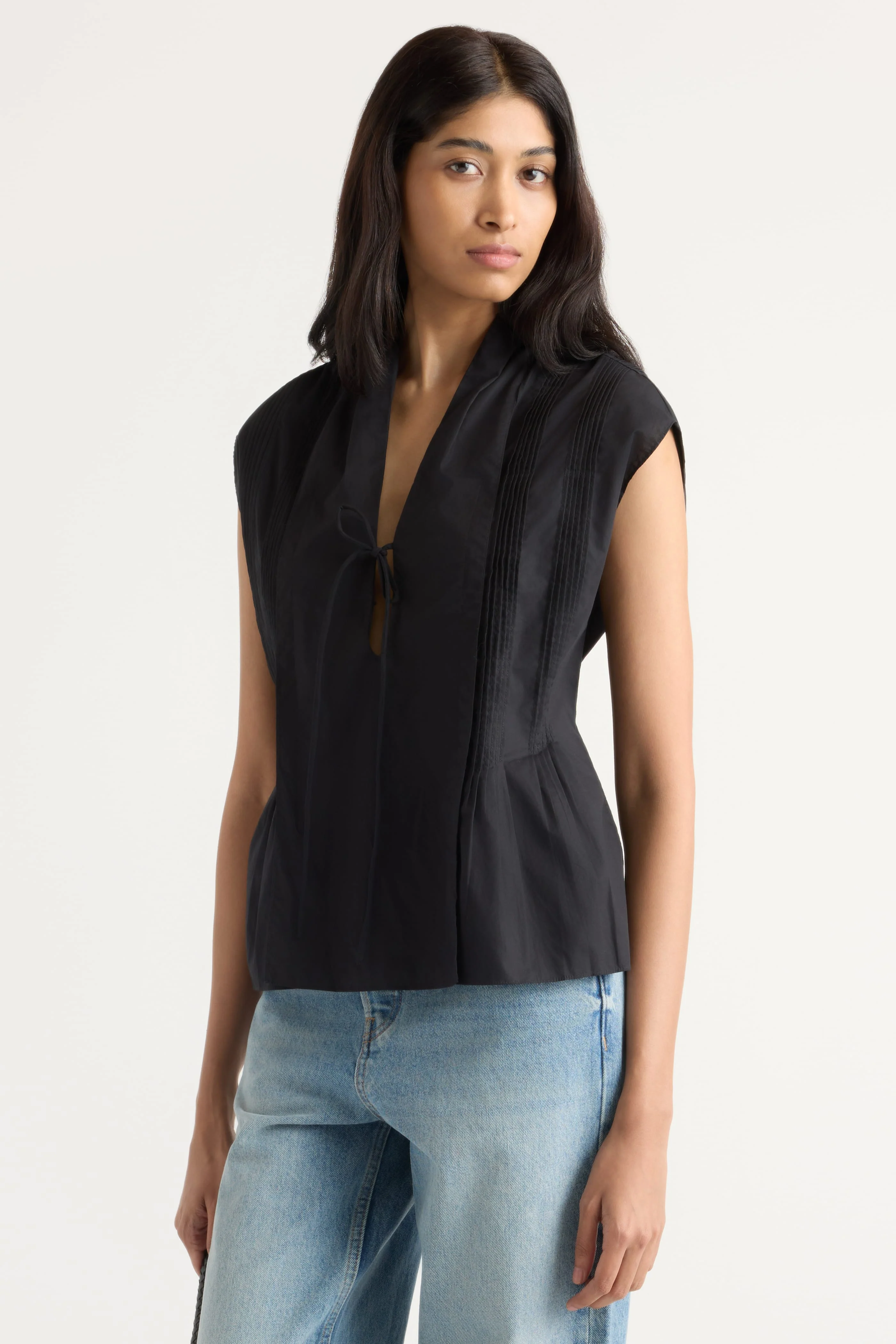 Claudine Pintuck-Pleated Blouse - Image 2