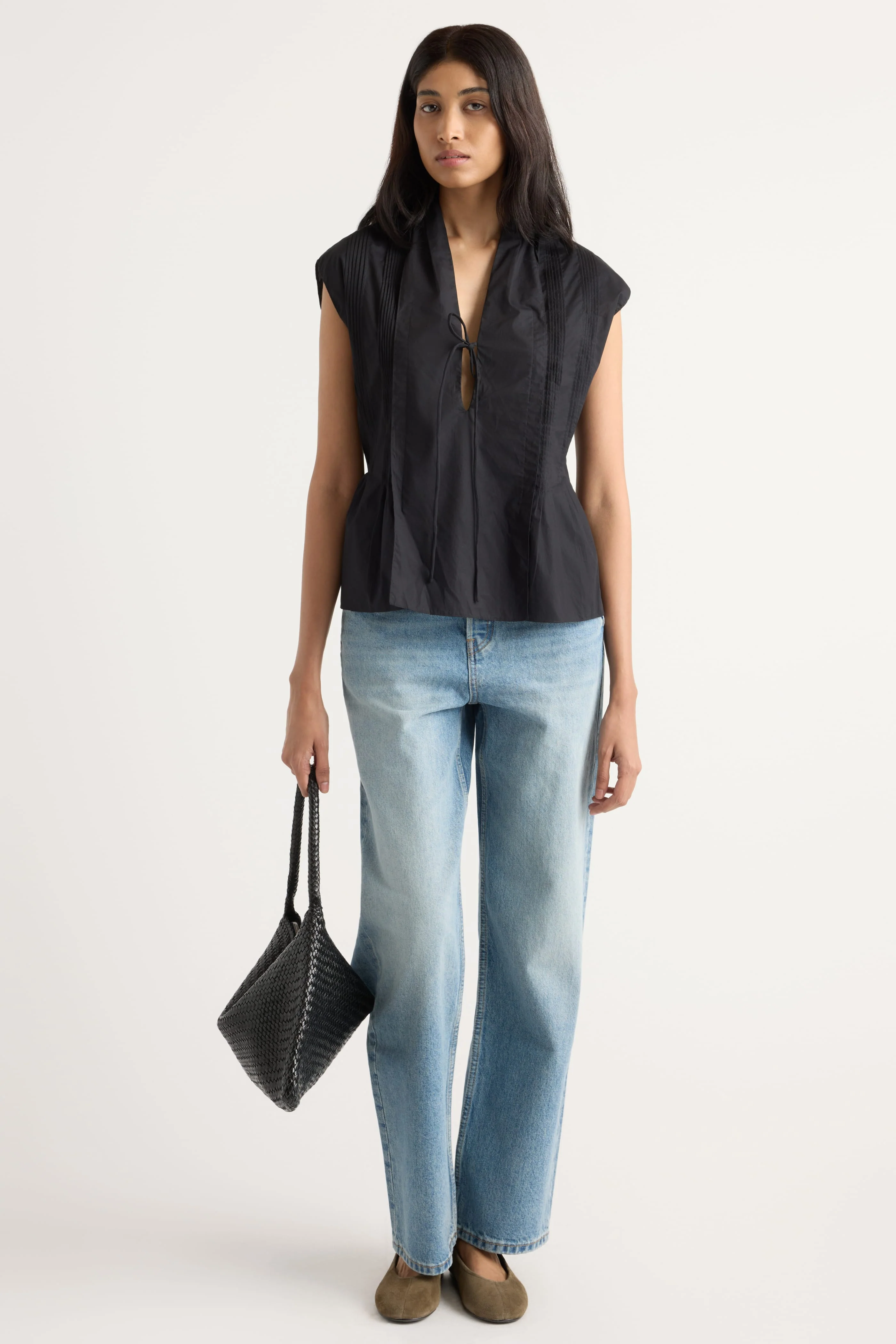 Claudine Pintuck-Pleated Blouse - Image 3