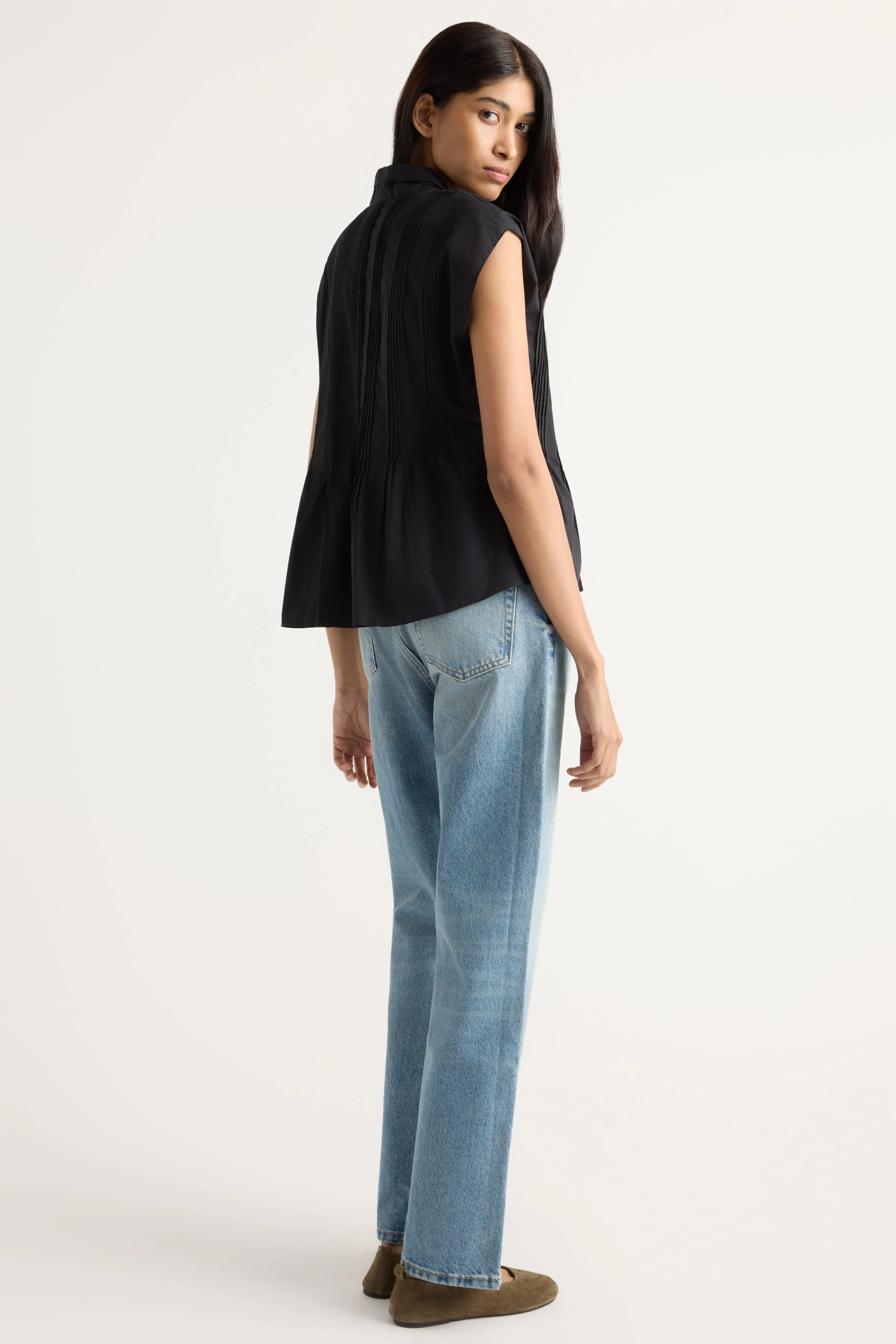 Claudine Pintuck-Pleated Blouse - Image 5