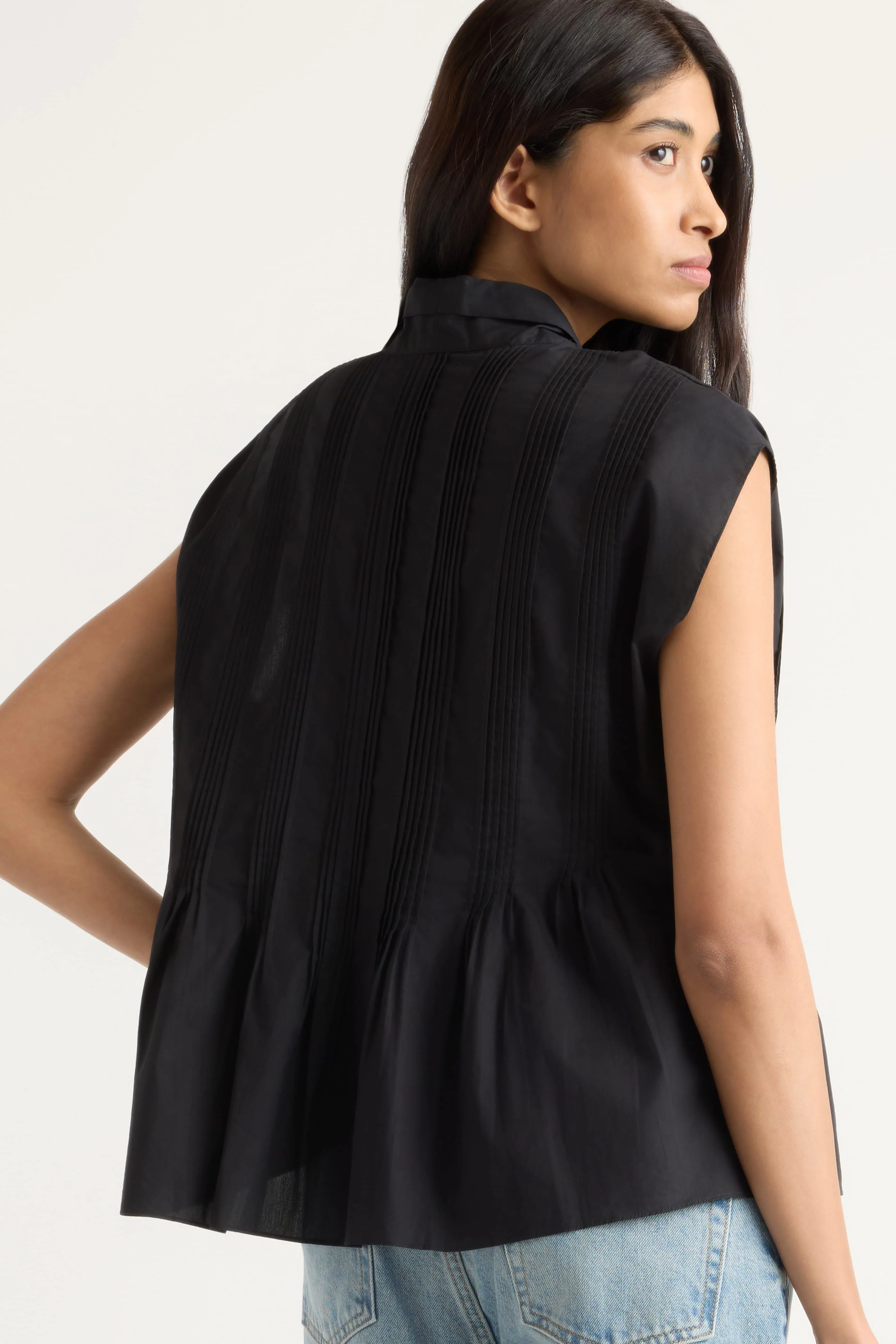 Claudine Pintuck-Pleated Blouse - Image 6