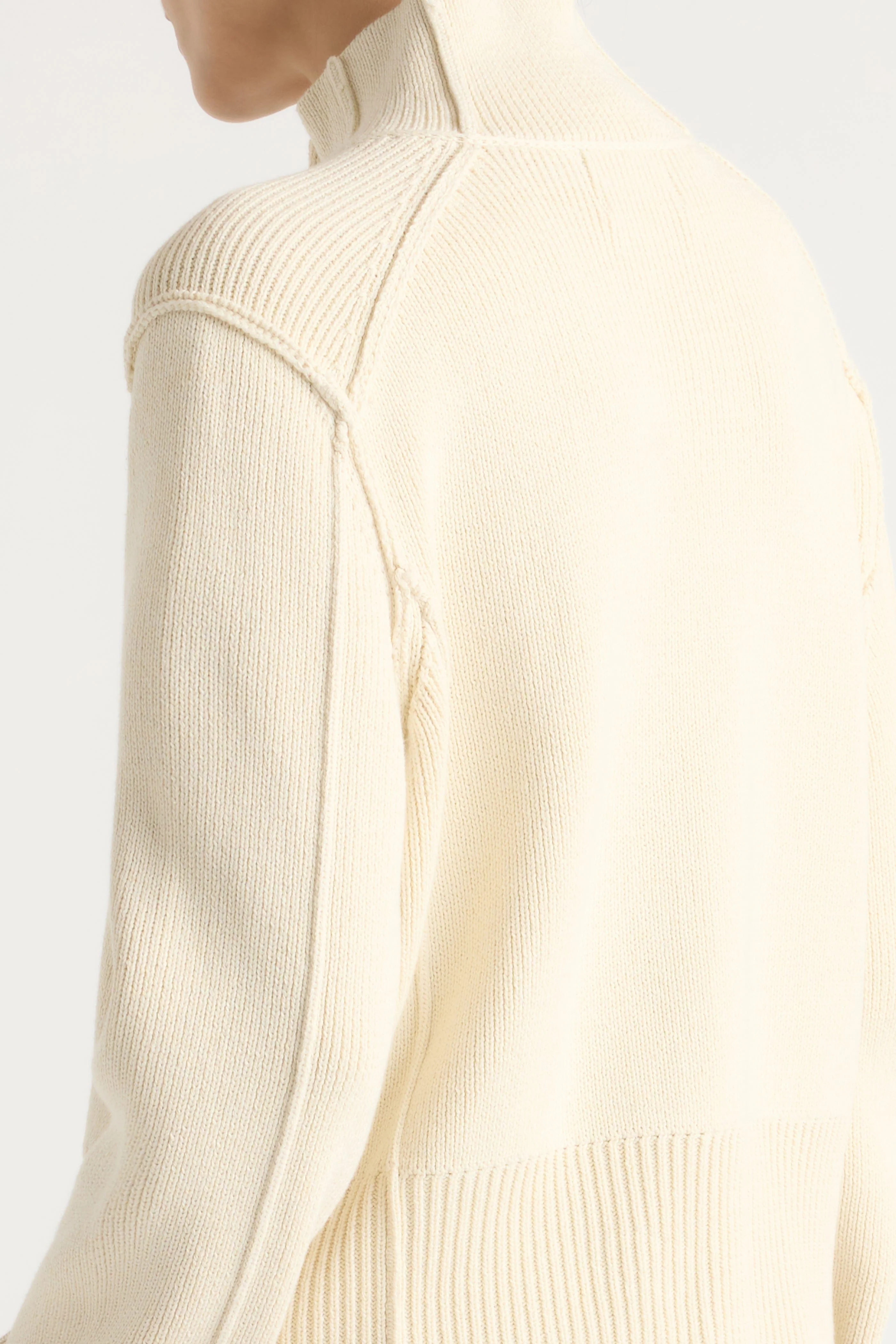 Clove Button Mock-Neck Knit Cardigan - Image 6