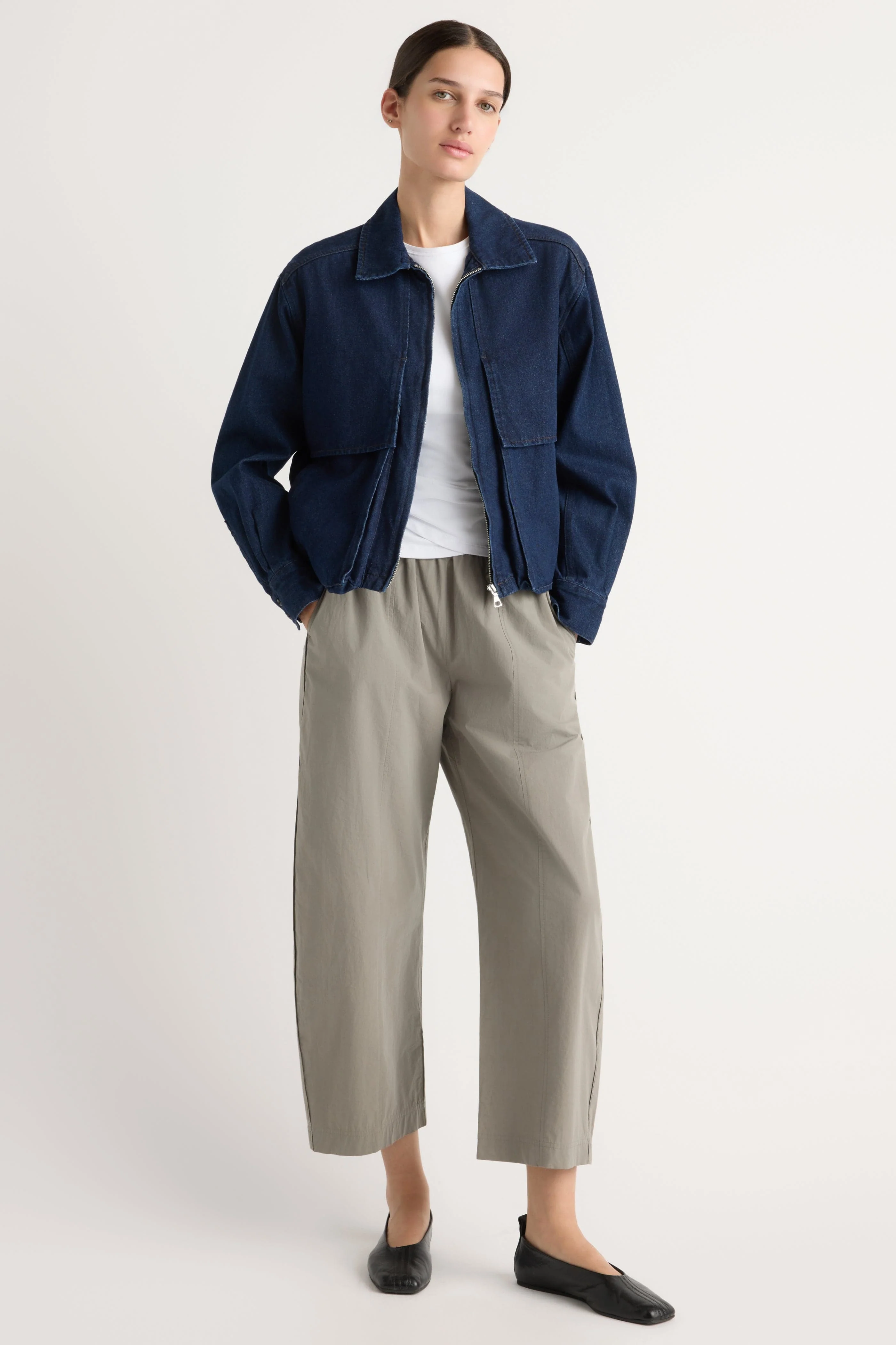 Cooper Denim Bomber Jacket - Image 3