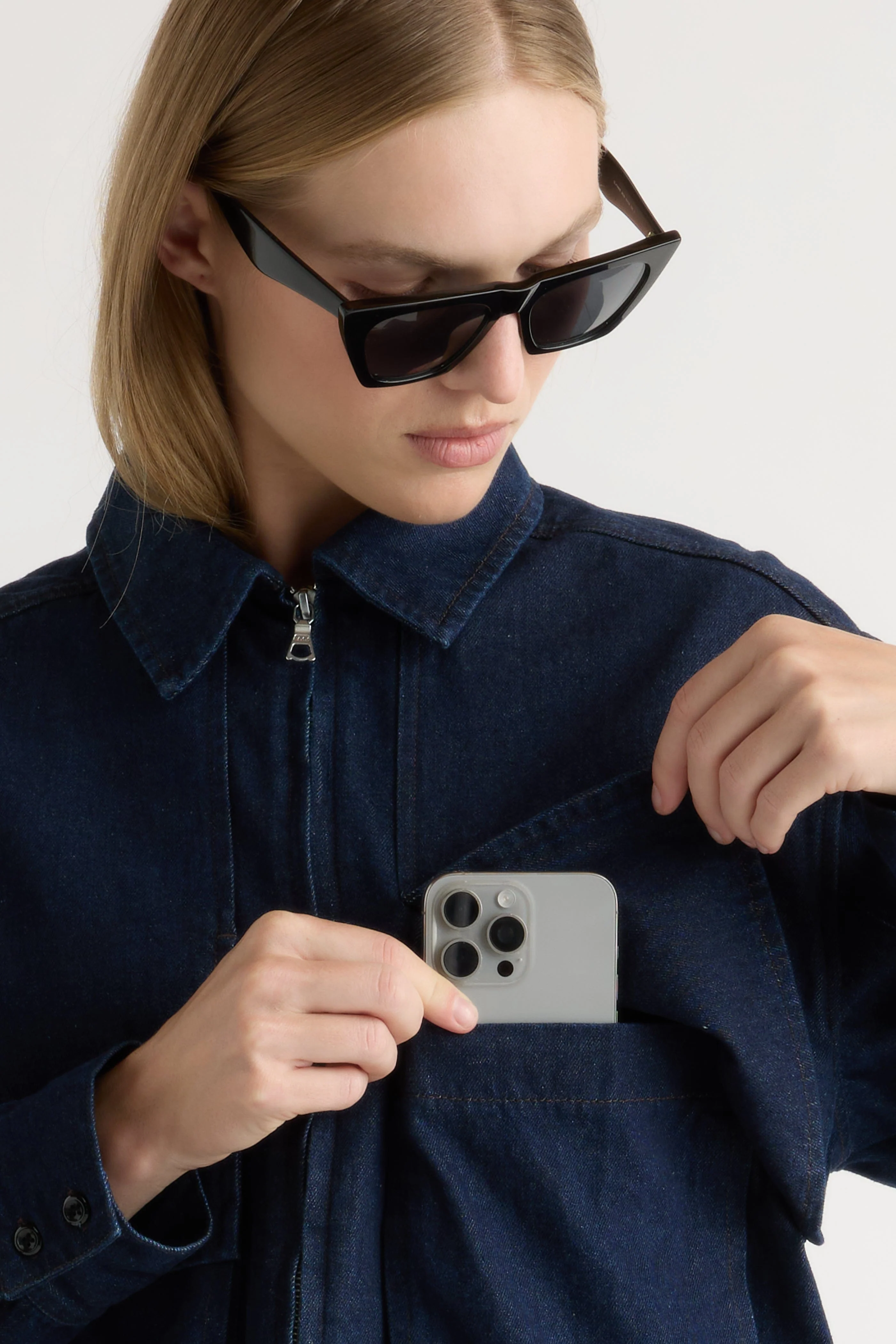 Cooper Denim Bomber Jacket - Image 9