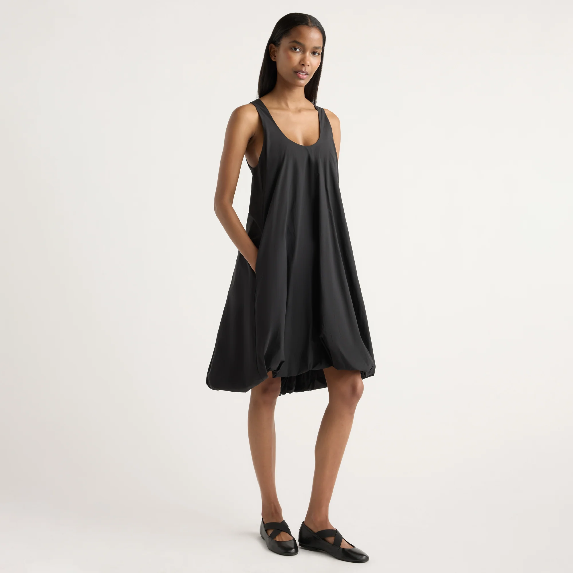 Cosima Hi-Lo Bubble-Hem Dress