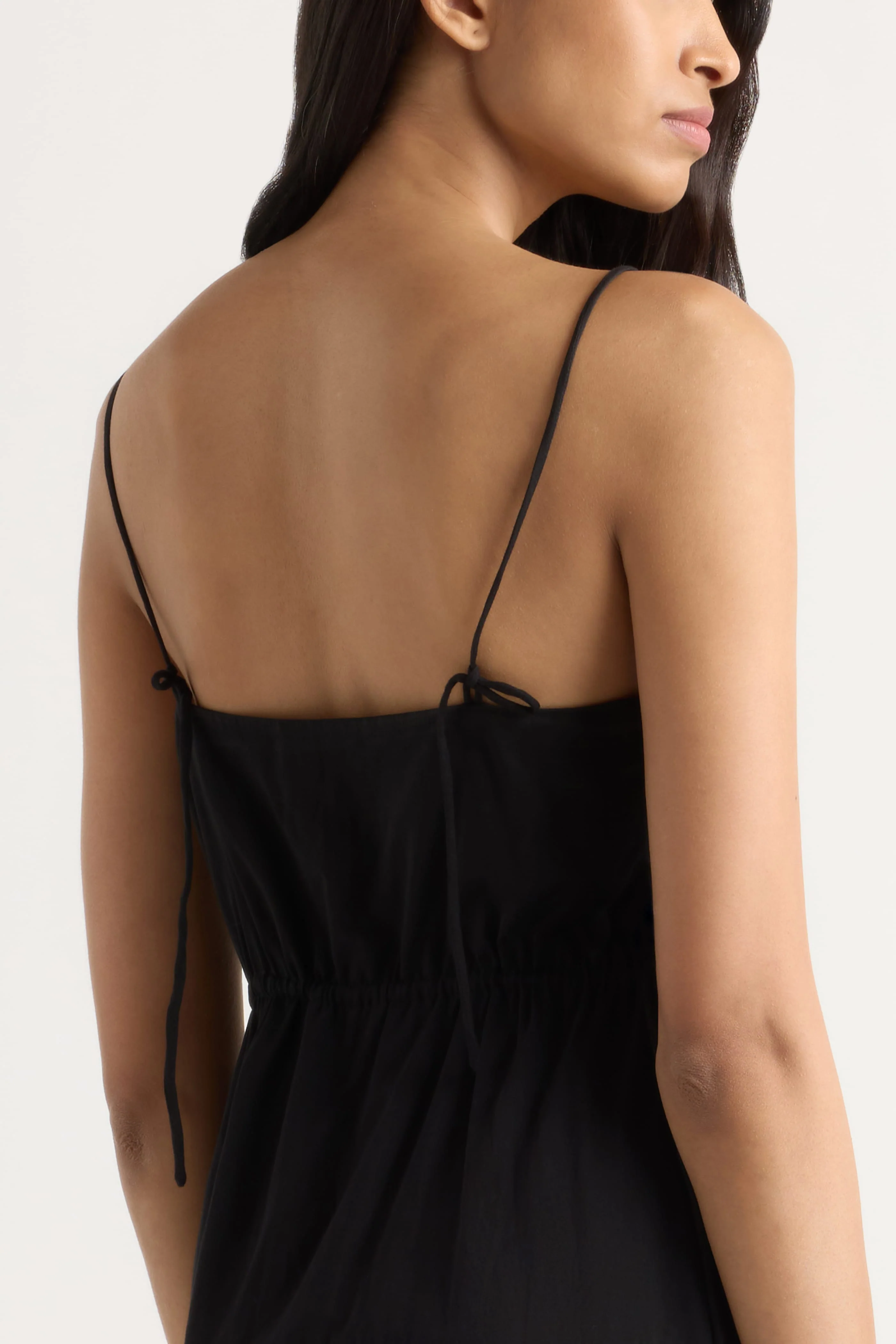 Dalia Tie-Waist Tiered Organic Cotton Dress - Image 7