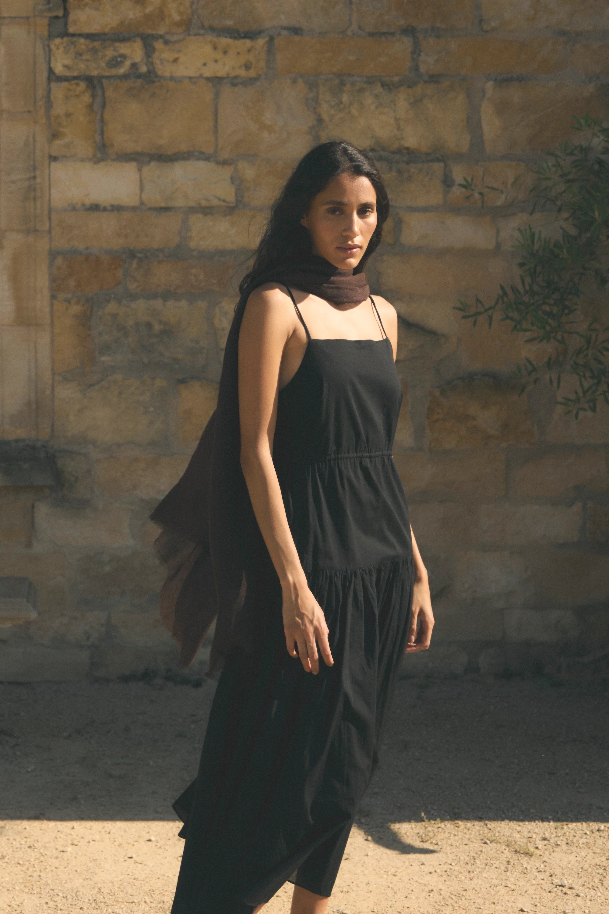 Dalia Tie-Waist Tiered Organic Cotton Dress - Image 8
