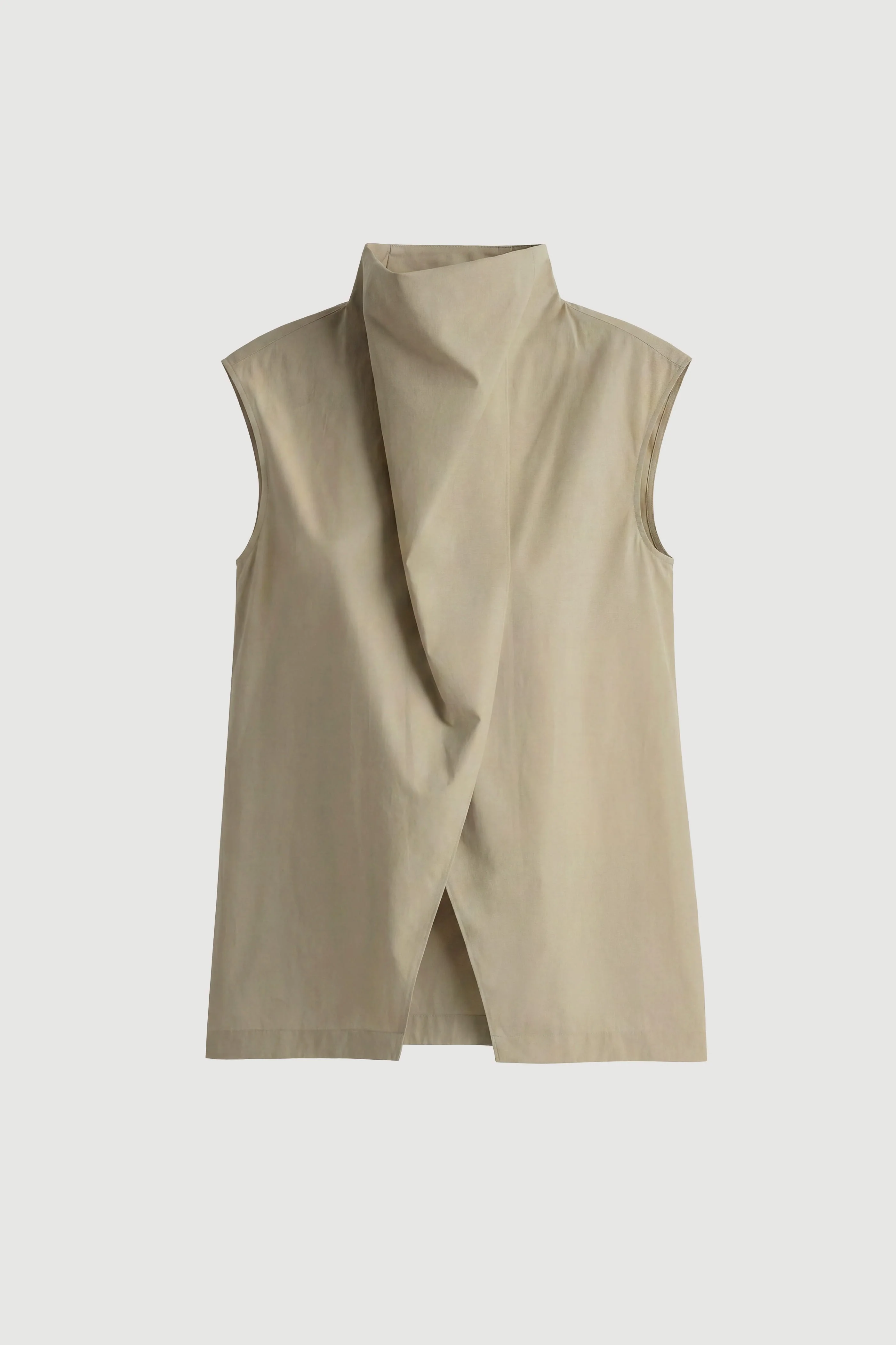 Denilyn Split-Front Wrap Poplin Blouse - Image 7