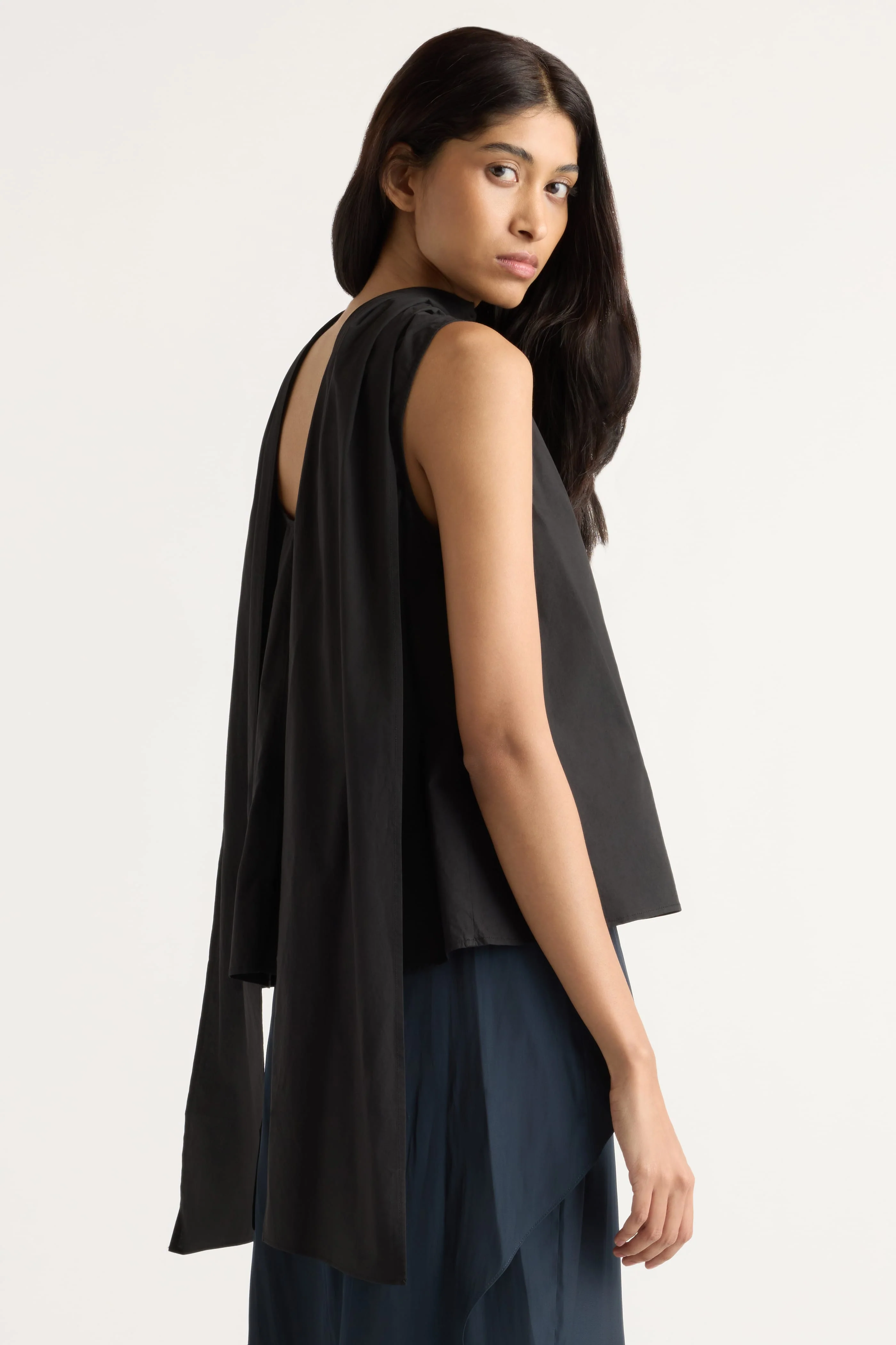 Dominika Drape Scarf-Neck Blouse - Image 2