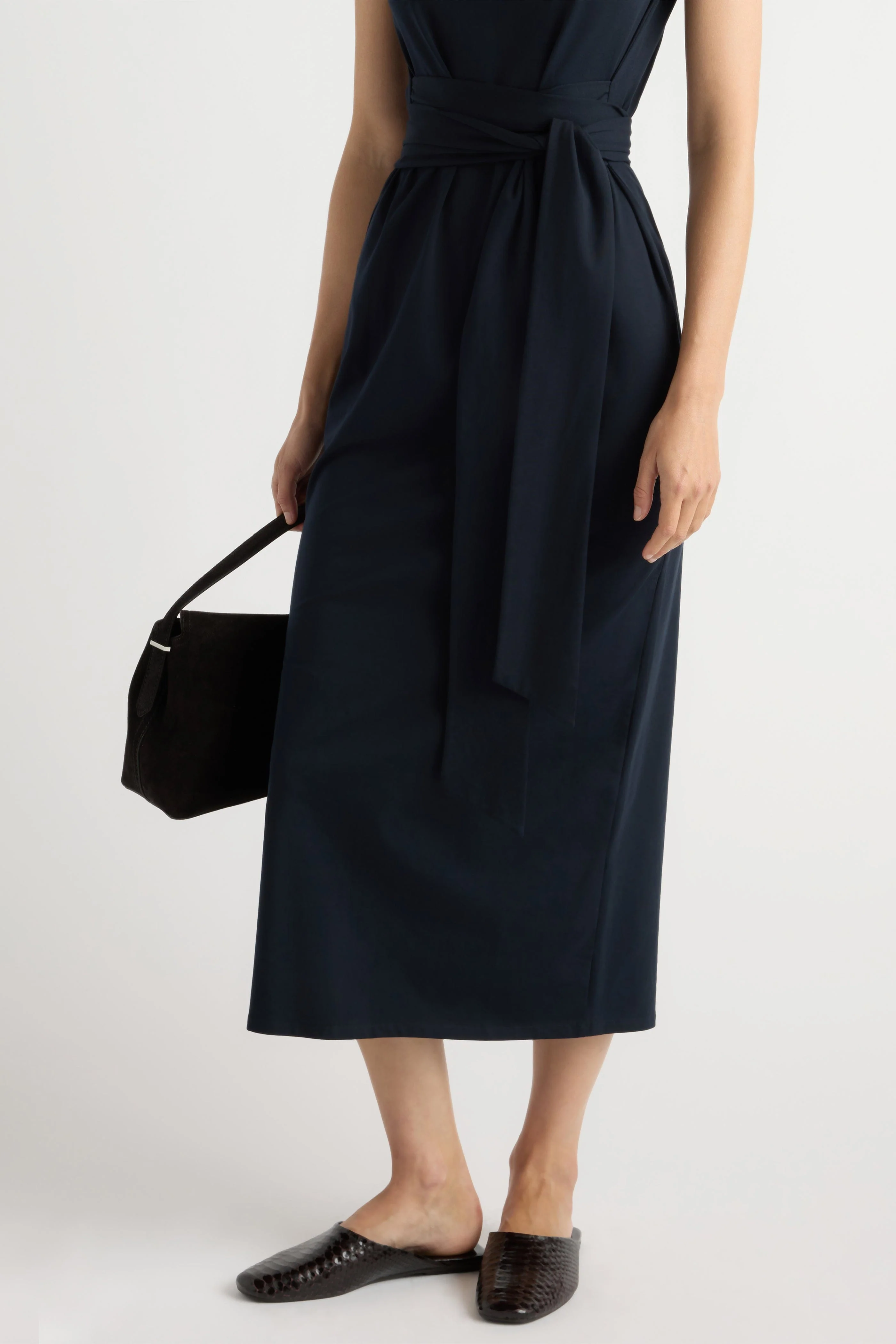 Edina Tie-Front Slit-Neck Dress - Image 5