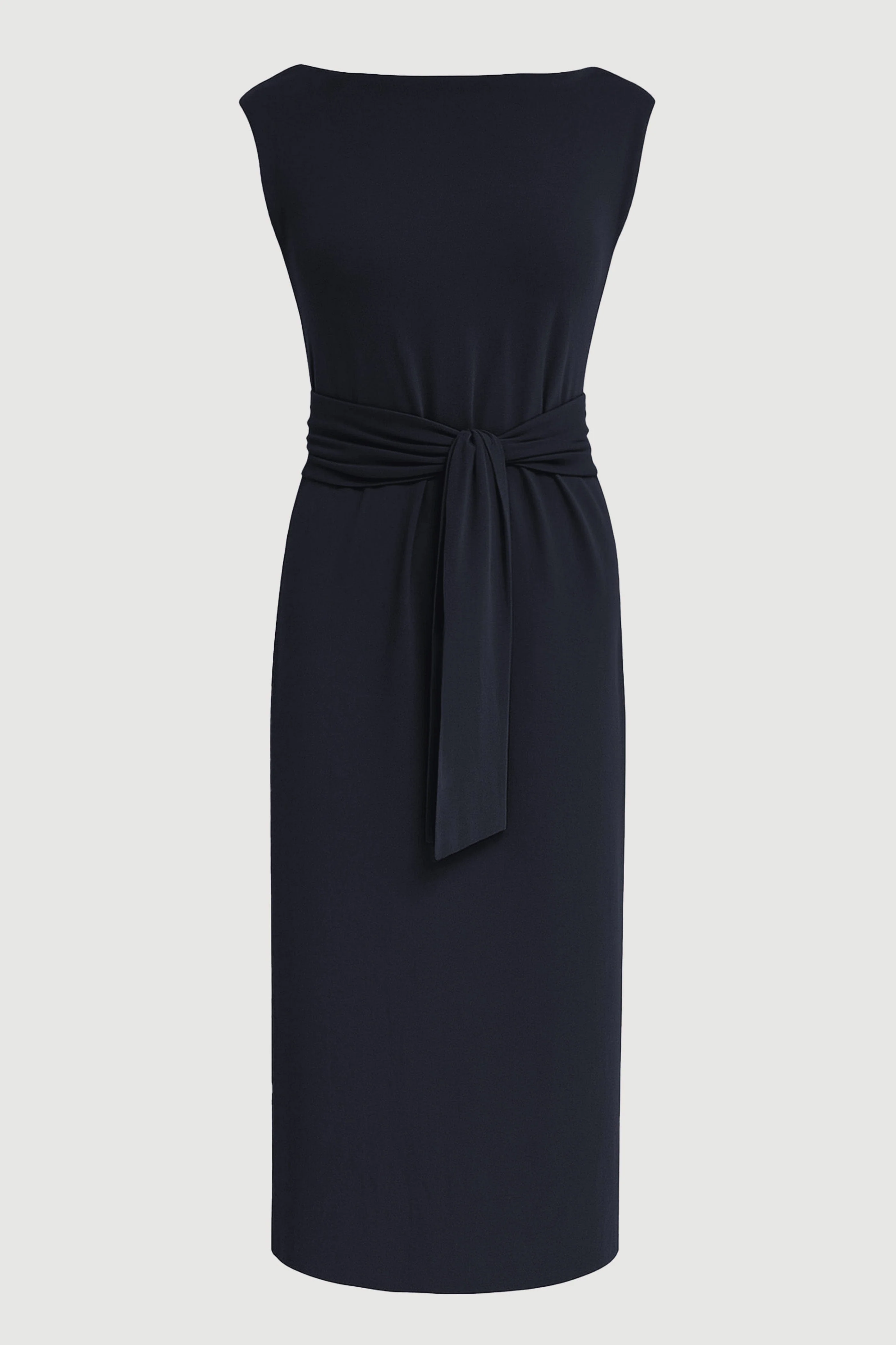 Edina Tie-Front Slit-Neck Dress - Image 8