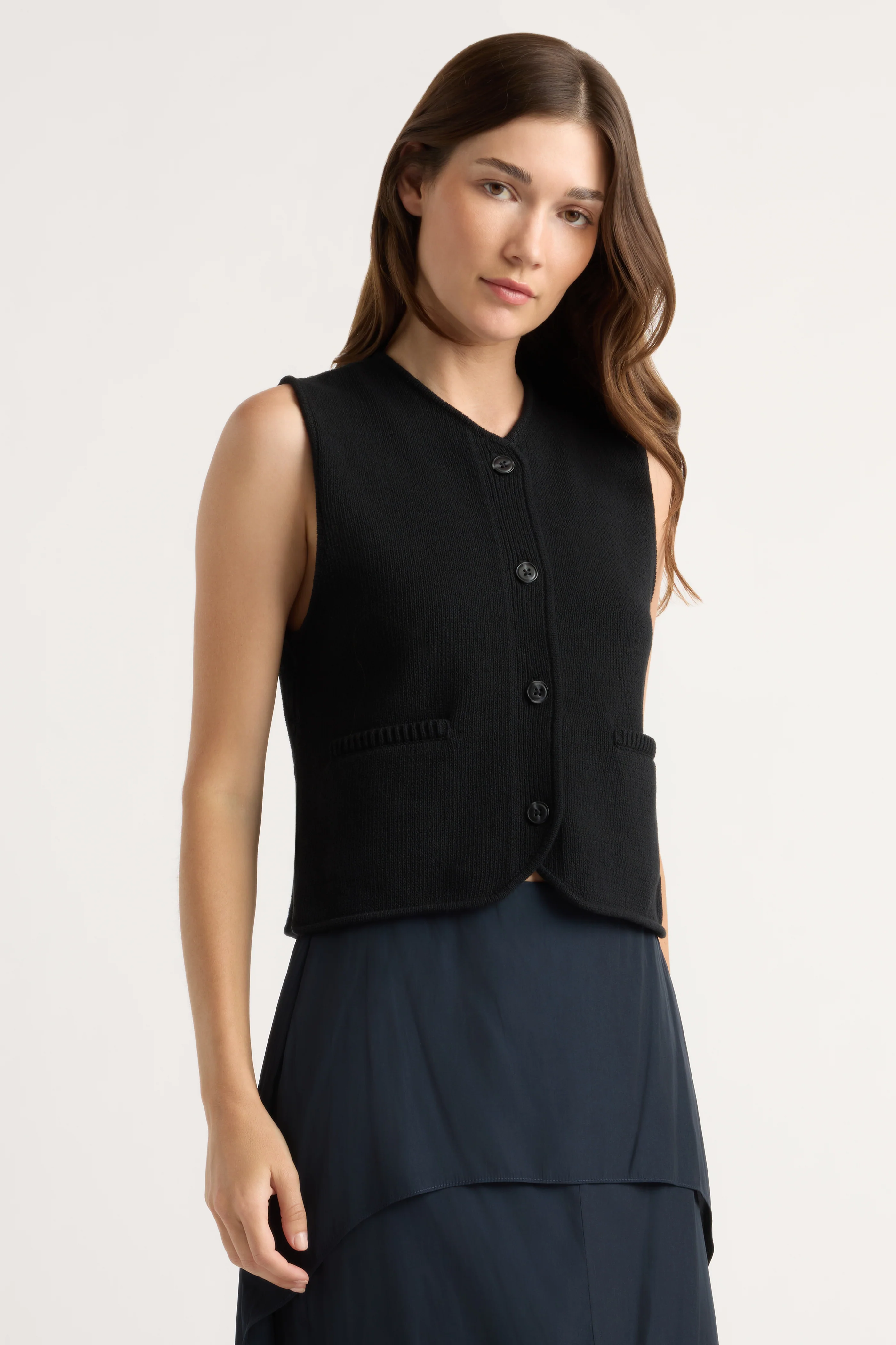 Elaine V-Neck Sweater Vest - Image 2